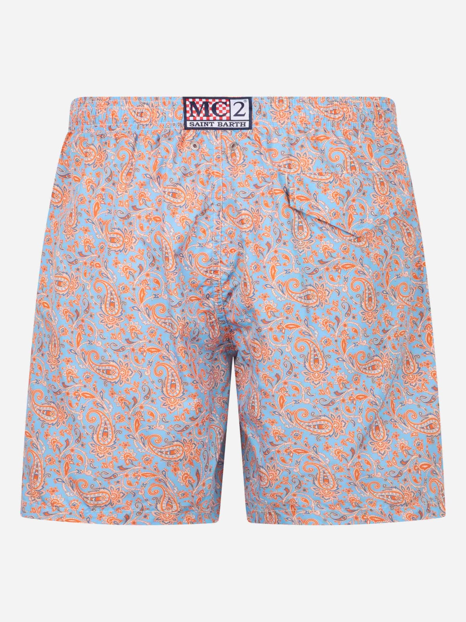 Mc2 Saint Barth Flower Swimshort In Sky