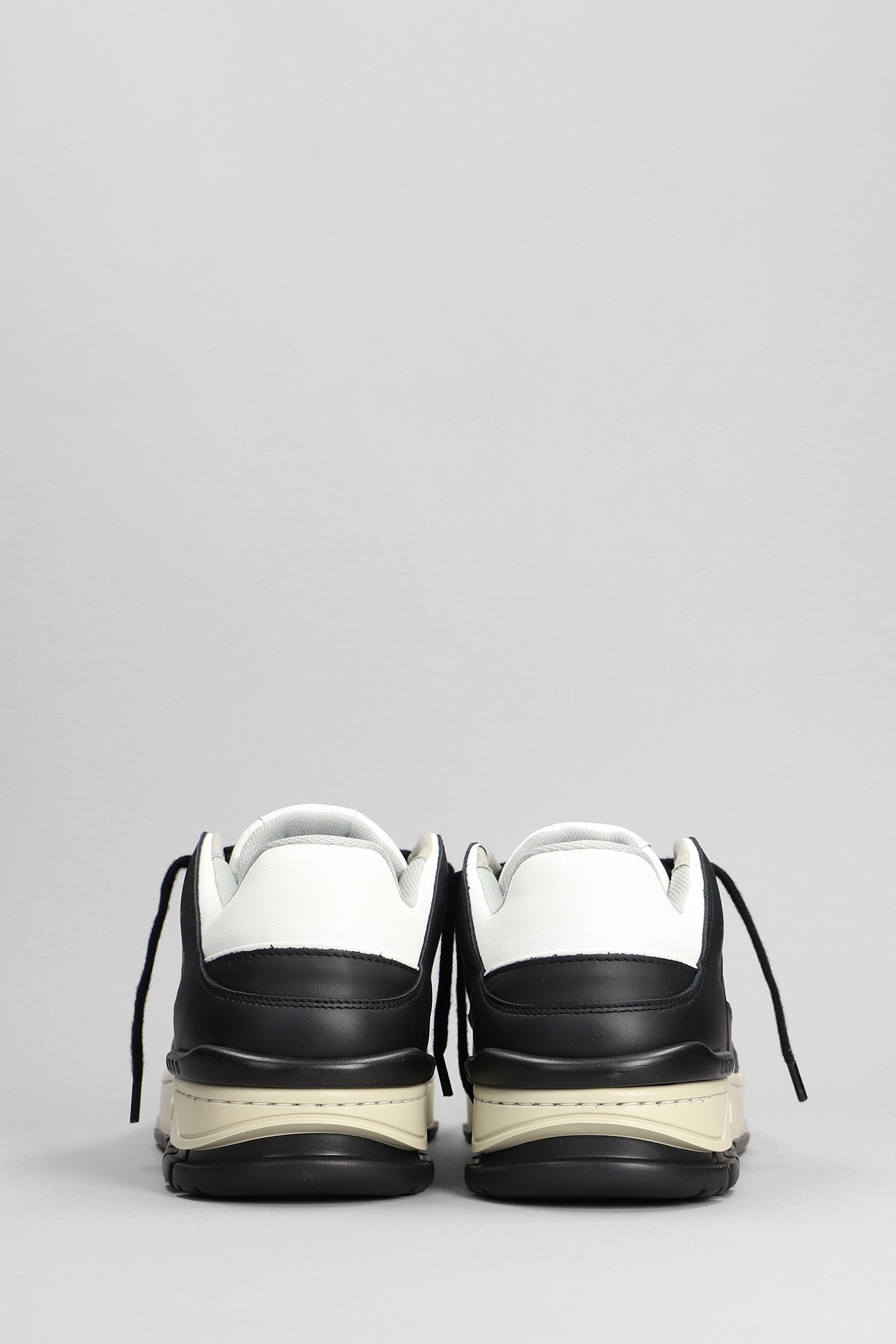 Shop Axel Arigato Area Lo Sneakers In Black Leather In Nero Bianco