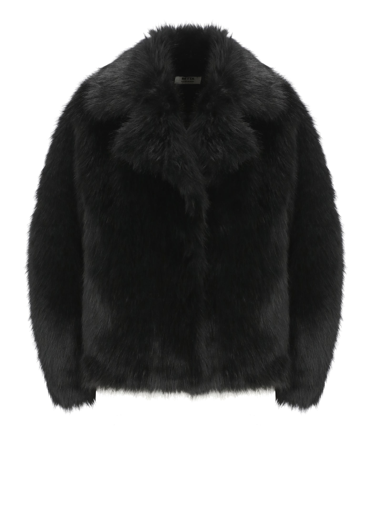 Betta Corradi Peak-lapel Coat In Black