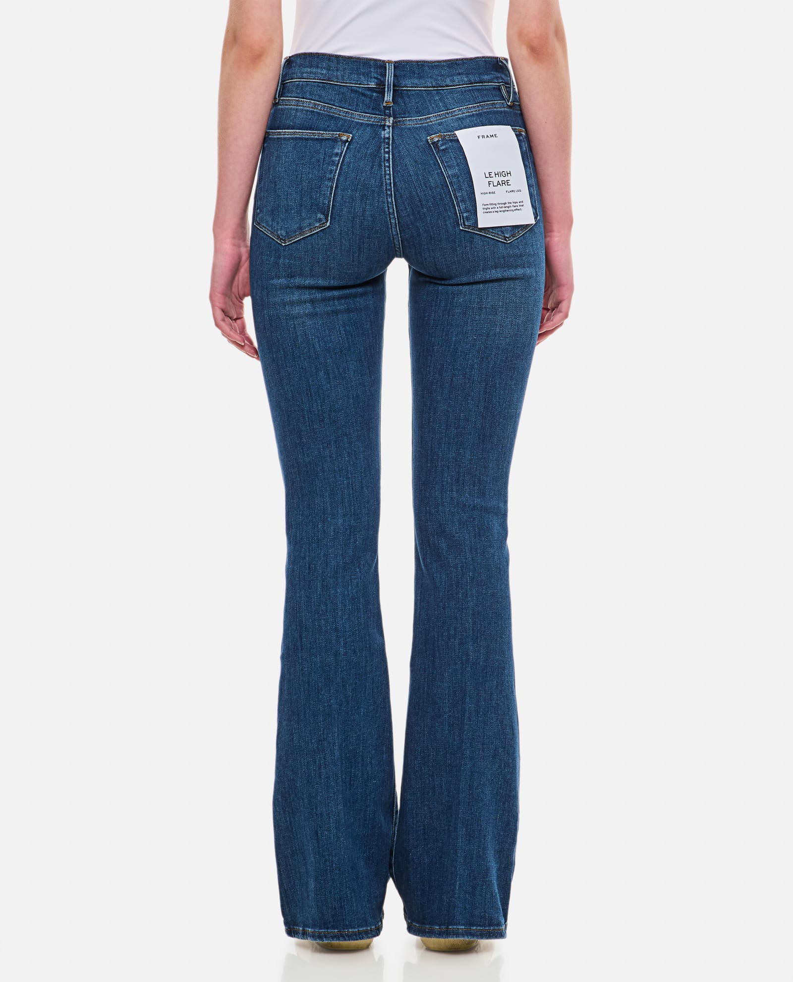 Shop Frame Le High Flare Jean In Blue