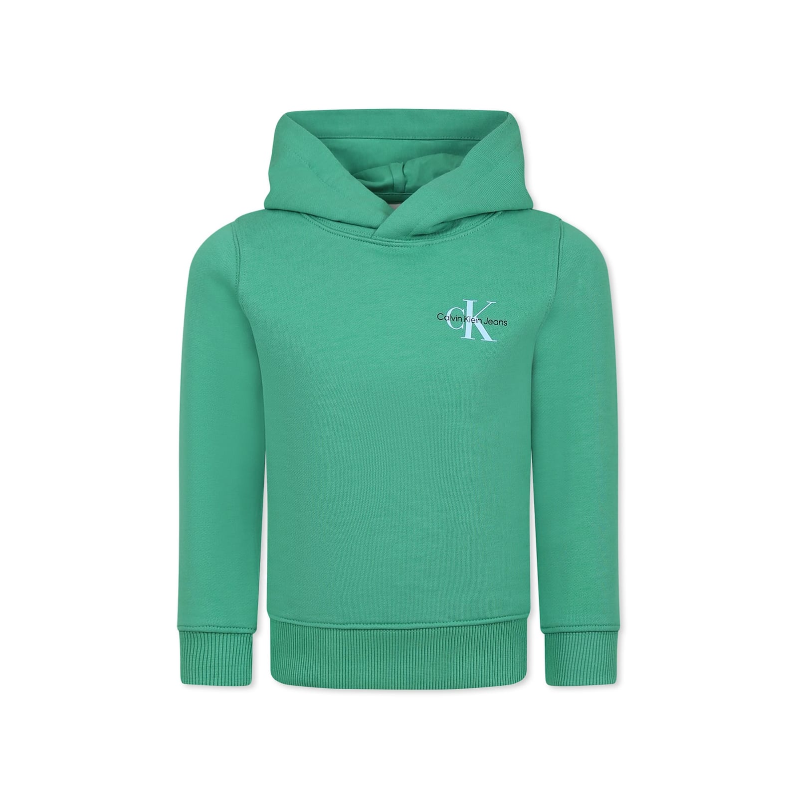 Calvin Klein Green Sweatshirt For Kids With Logo In Green
