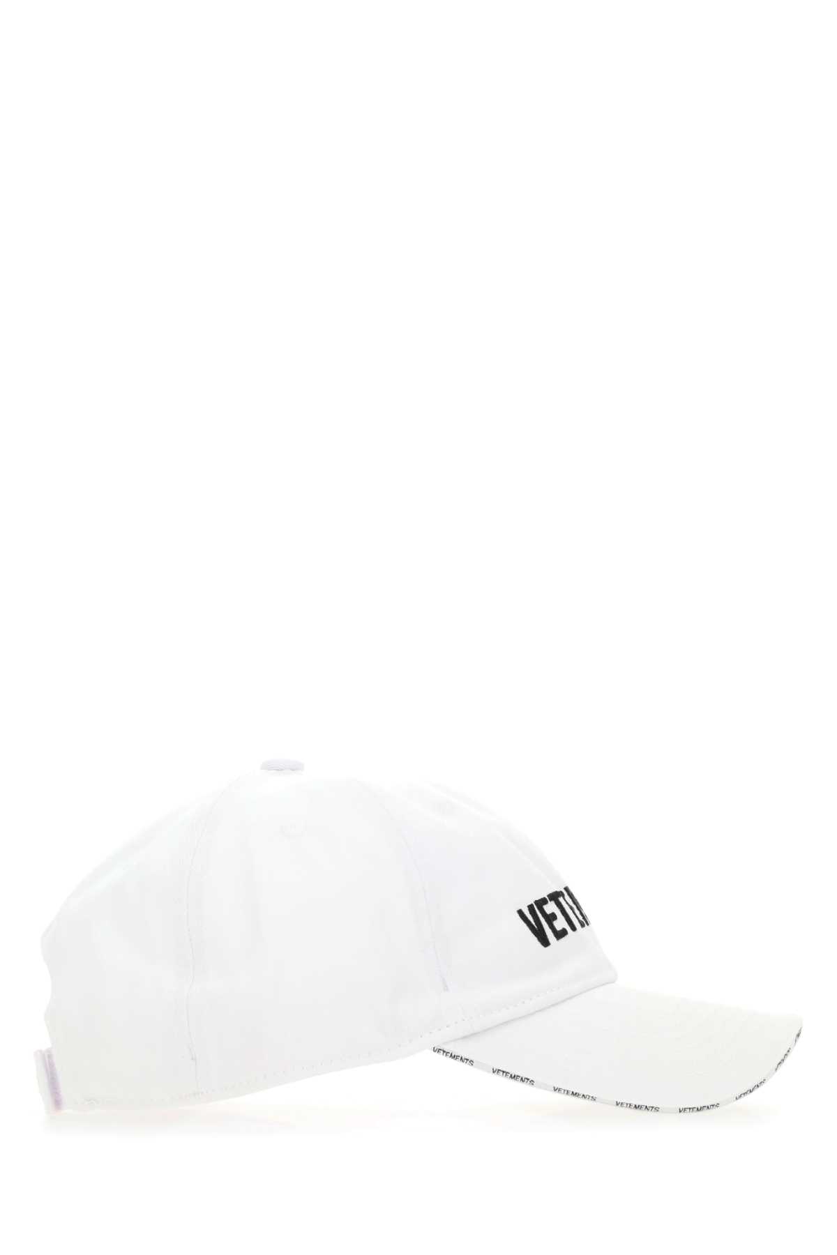 Shop Vetements White Cotton Baseball Cap