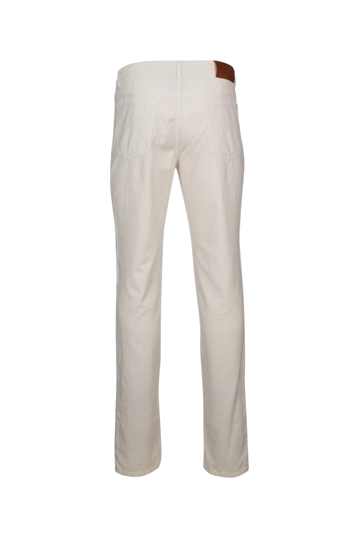Brunello Cucinelli Men Corduroy Pants In Ivory