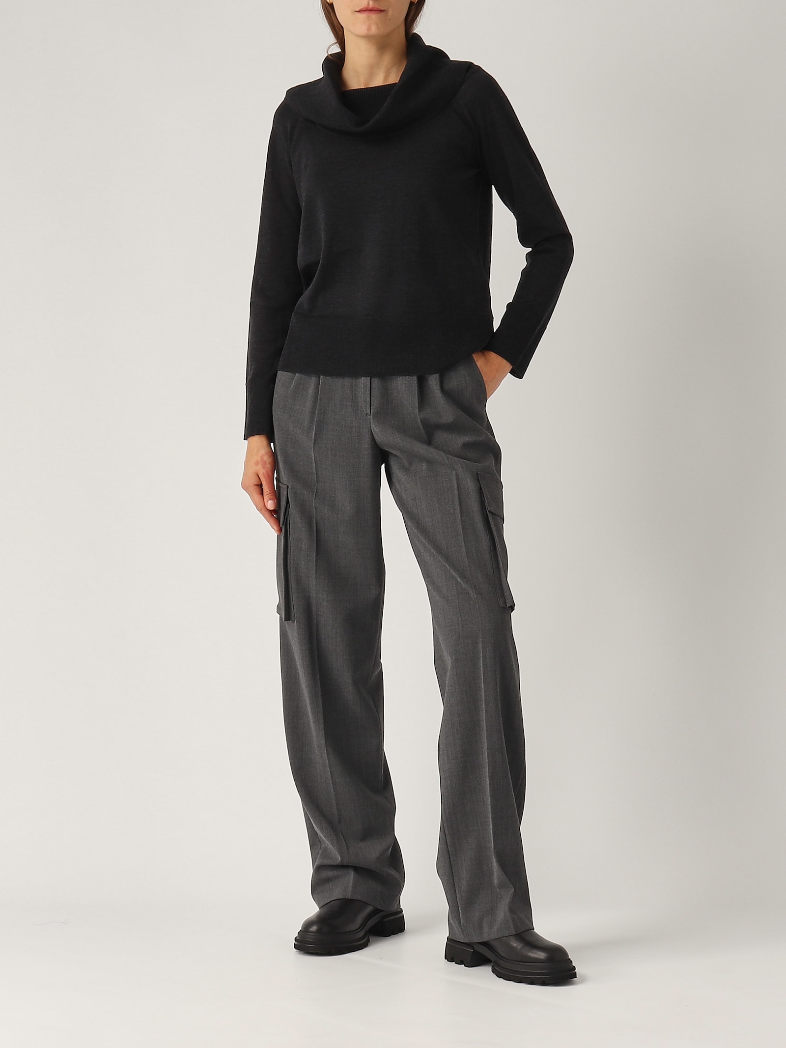 Shop Max Mara Rivetto Sweater In Antracite