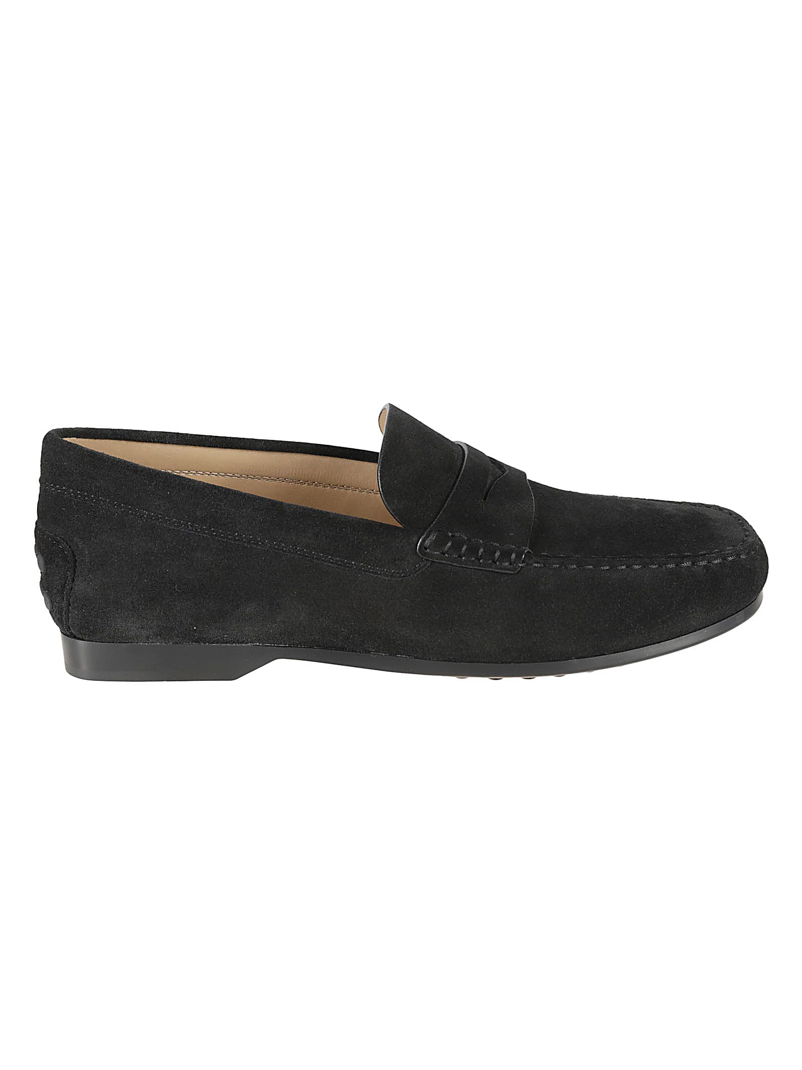 Tod's Moccasin Rubber Loafers In Black