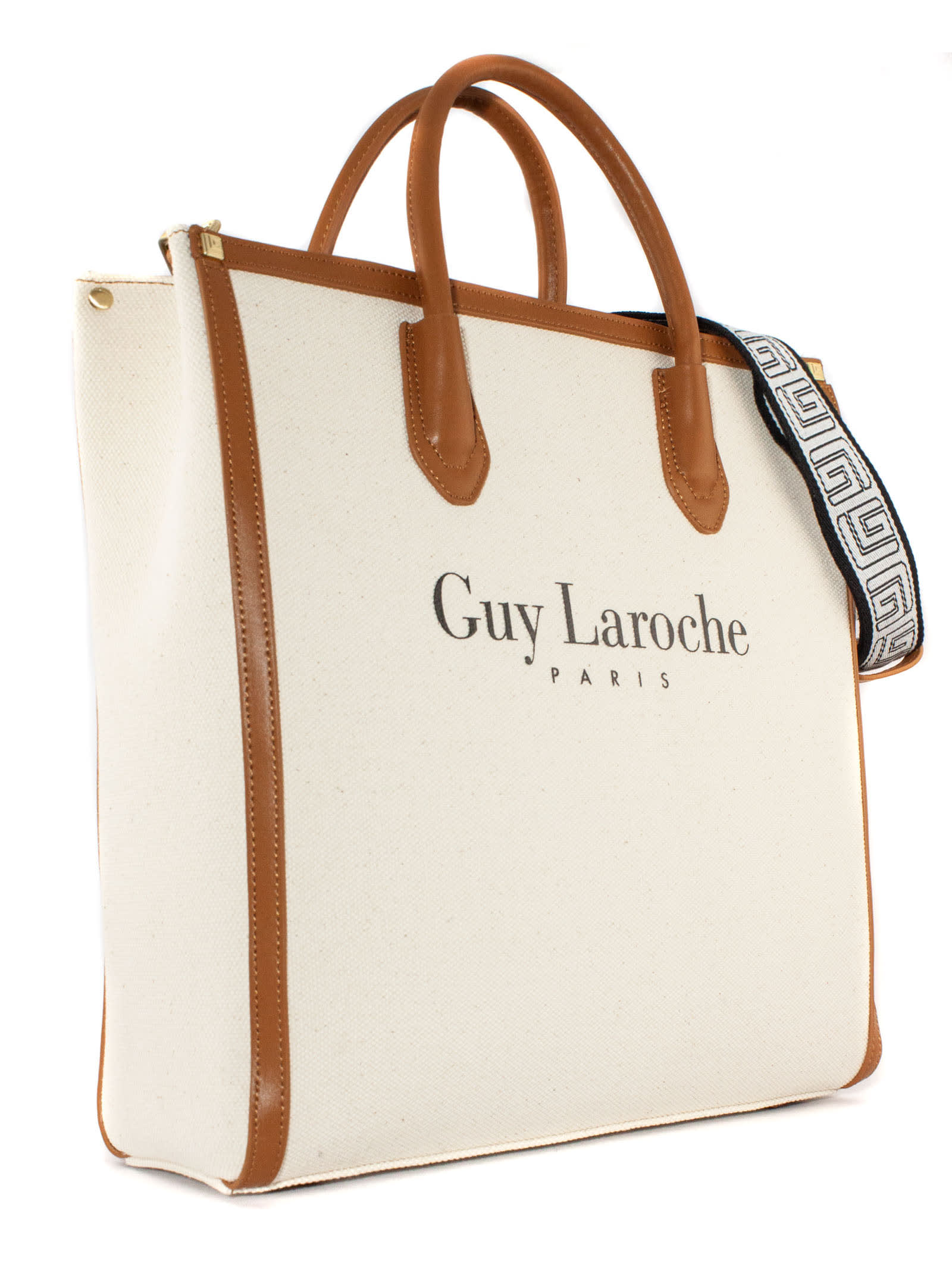 Guy Laroche Vertical Tote Bag In Tan