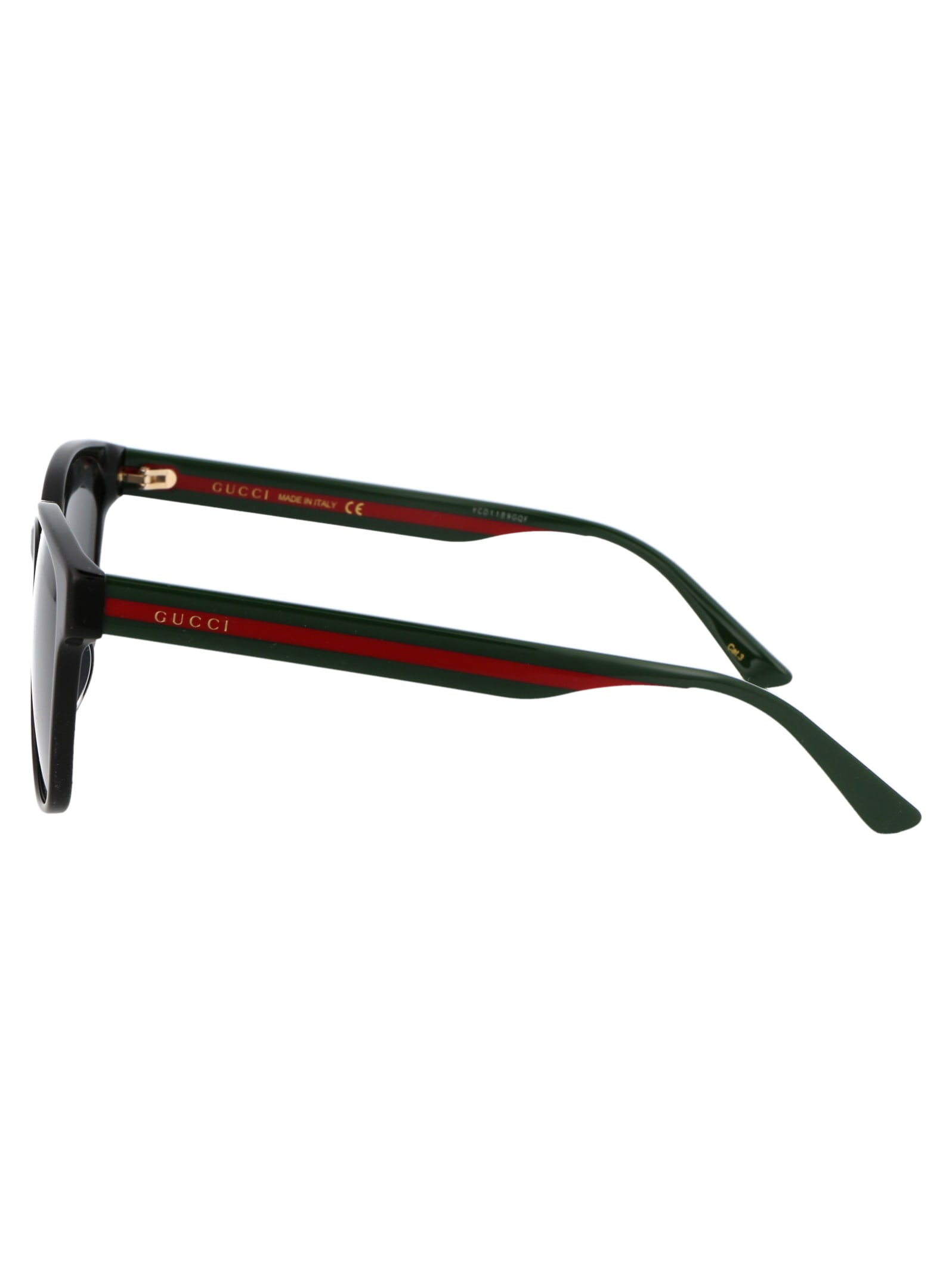 Shop Gucci Gg0417sk Sunglasses In 001 Black Multicolor Grey