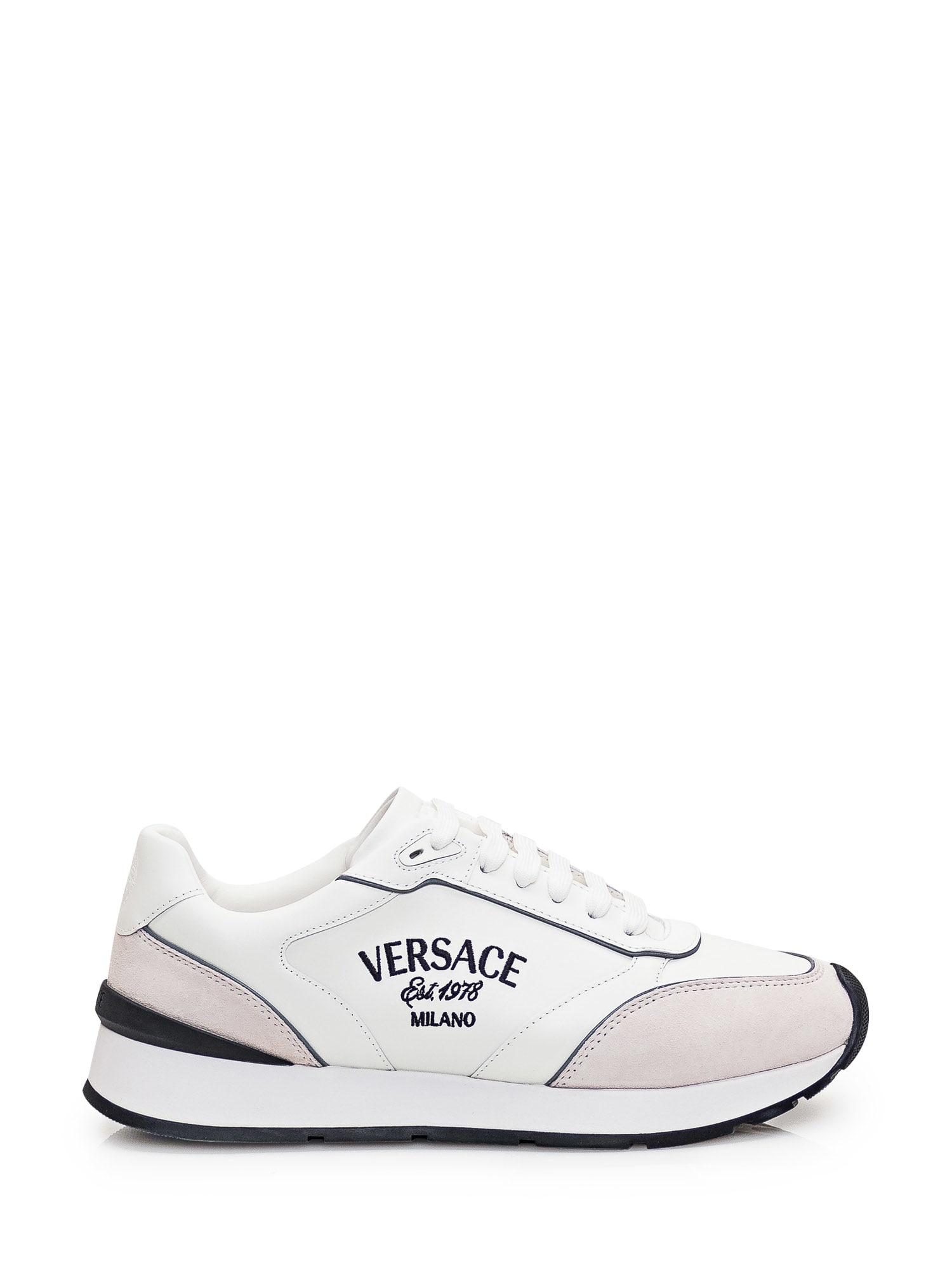 Shop Versace Milano Runner Sneaker In Bianco