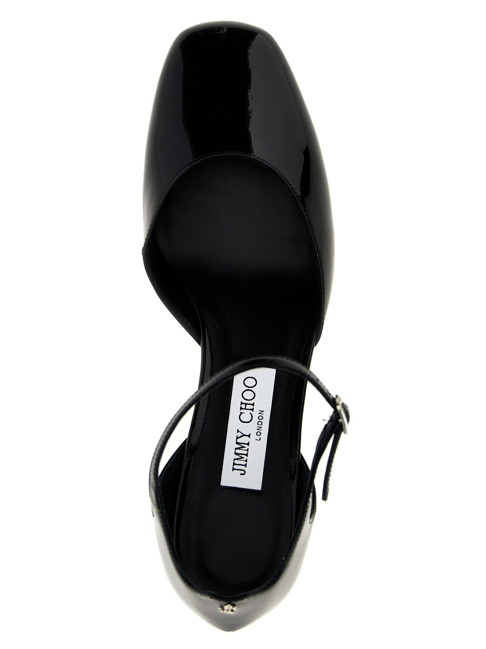 Jimmy Choo Pixie Mary Jane Block-heel Shoes In Black