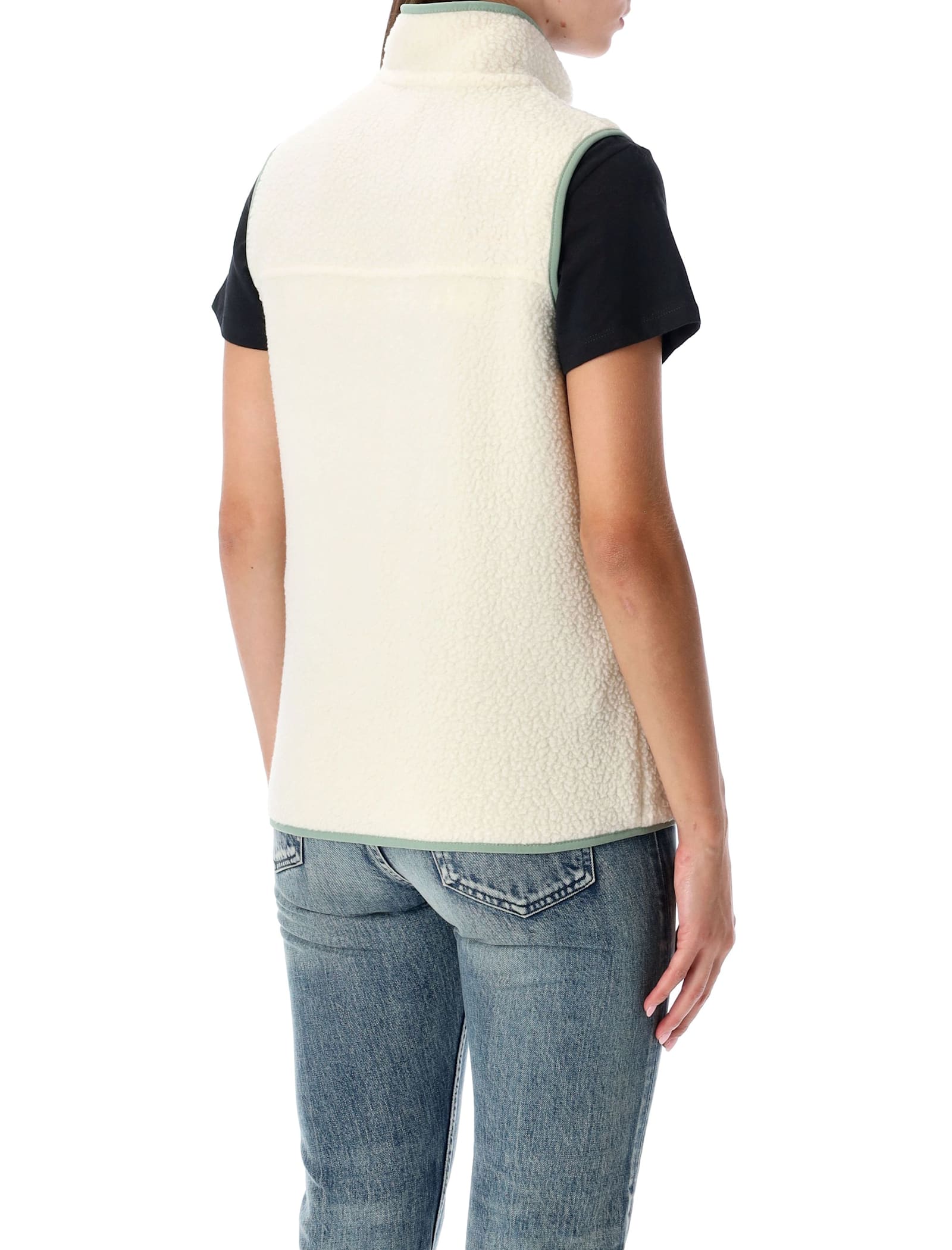 Patagonia High-neck Zip-front Vest In Neutral