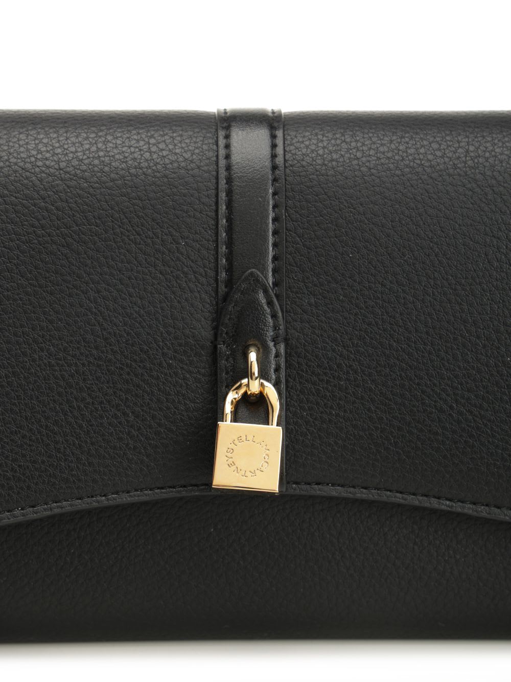 Stella Mccartney Stella Ryder Wallet With Strap Embossed Grainy Eco Alter Mat - Murraya + Vegea In Black