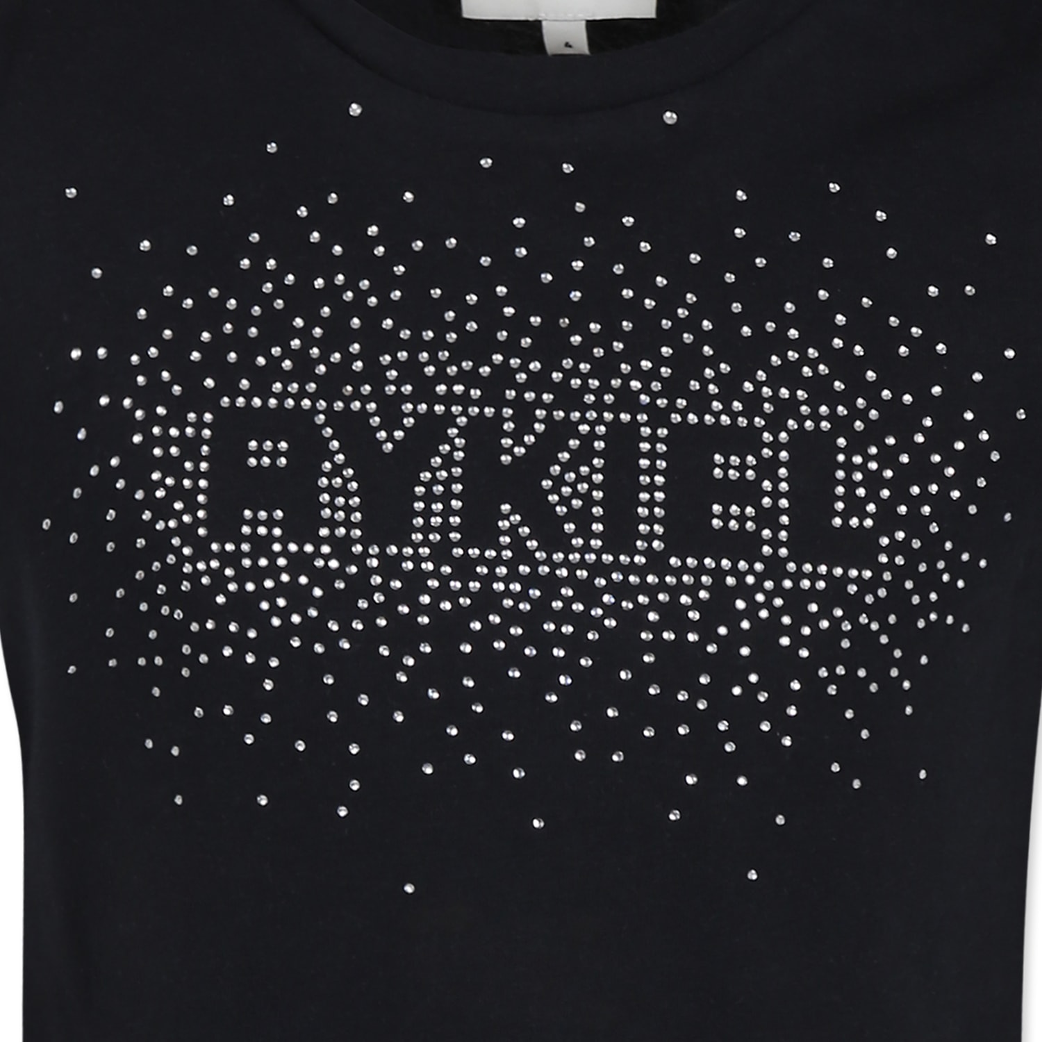 Rykiel Enfant Black T-shirt For Girl With Logo In Black