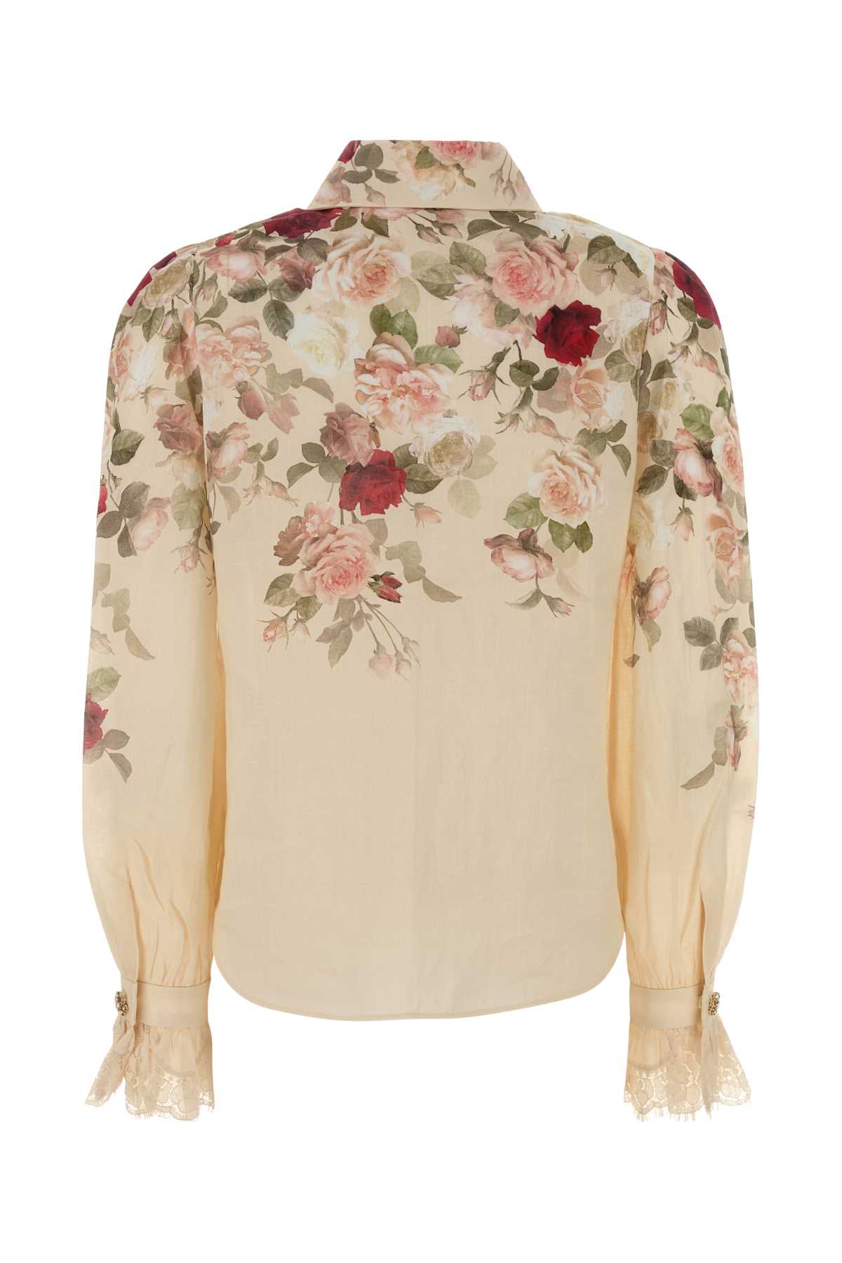 Zimmermann Printed Ramie Hypnotic Shirt In Brown