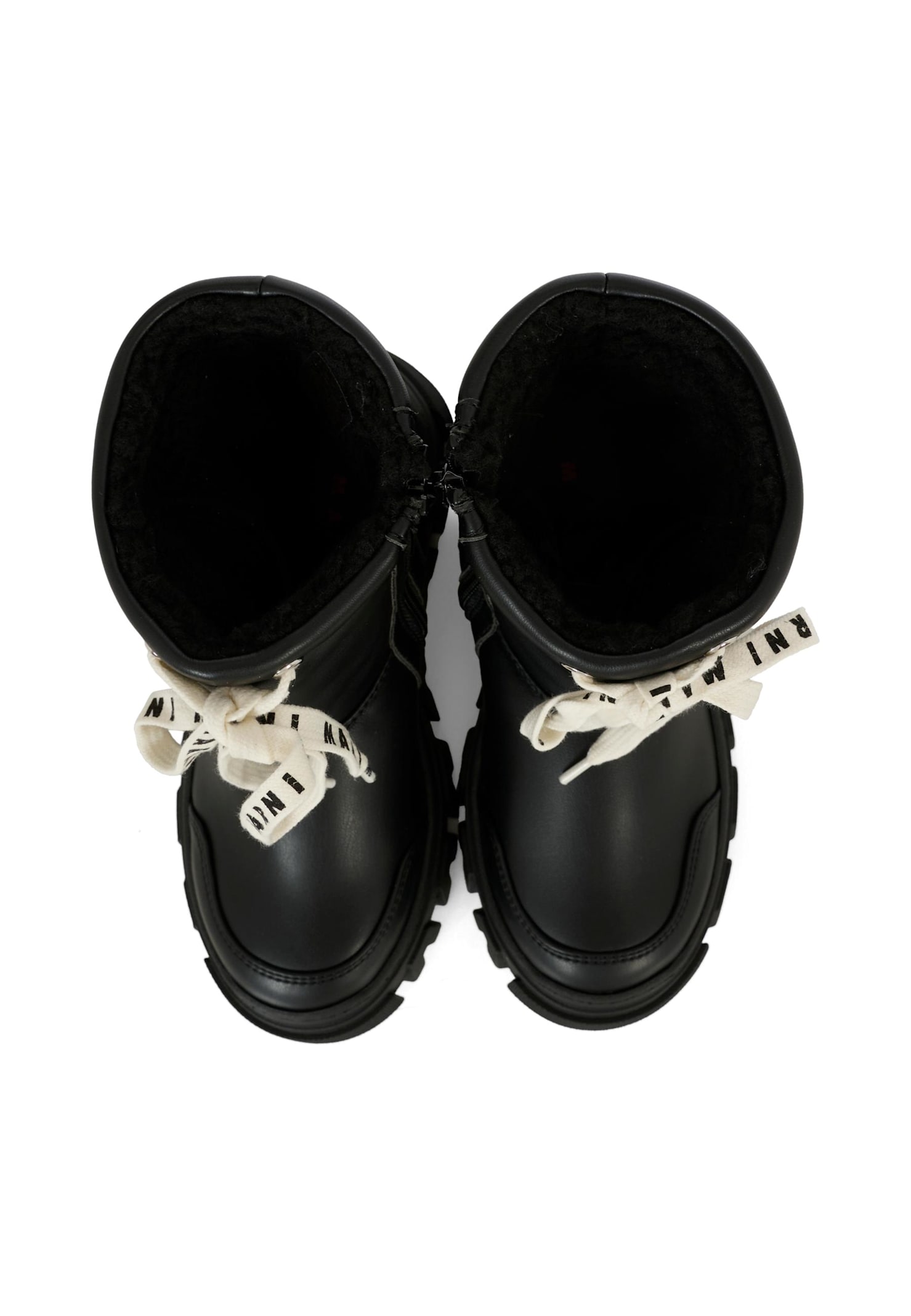 Marni Lace-up Ankle Boots In Black