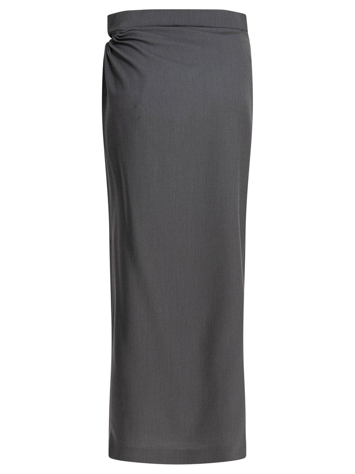 Shop Max Mara Draped High-waisted Skirt