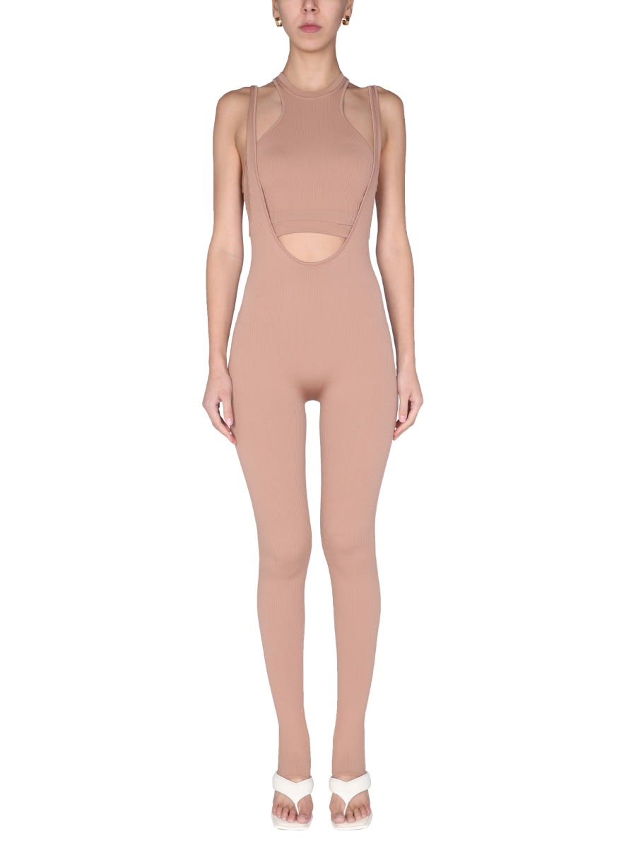 Shop Andreädamo Jersey Leggings In Nude