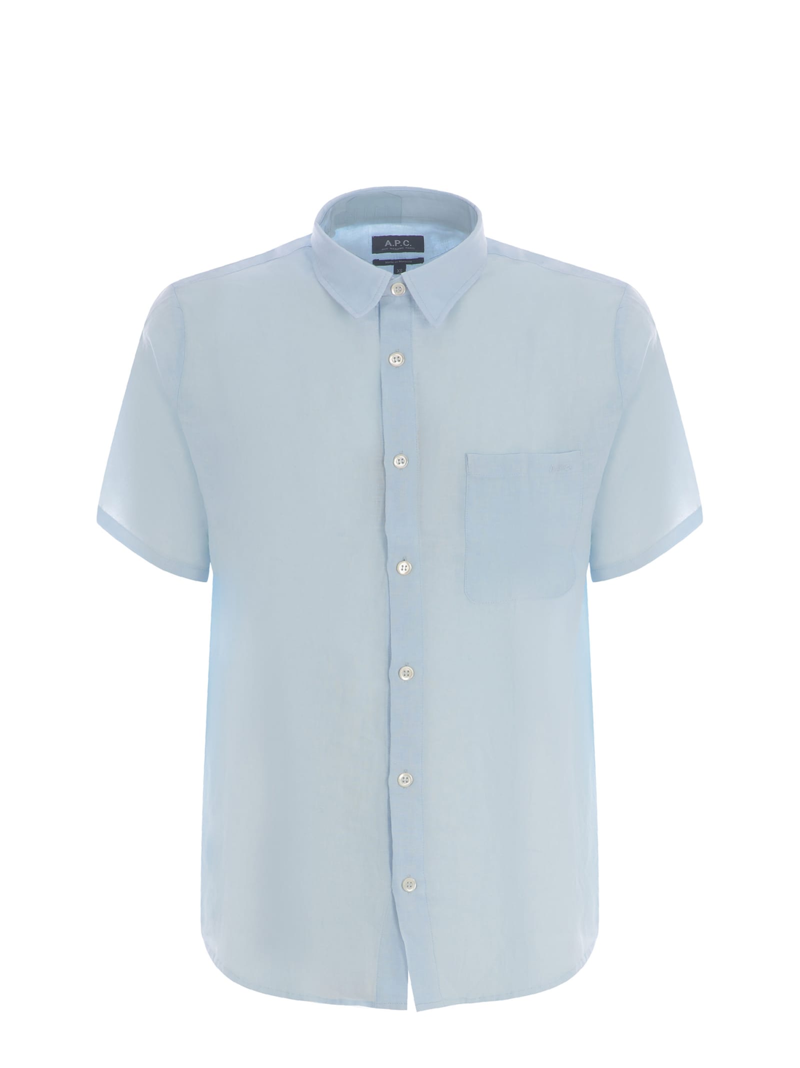 Apc Shirt A.p.c. Bellini Made Of Linen In Light Blue