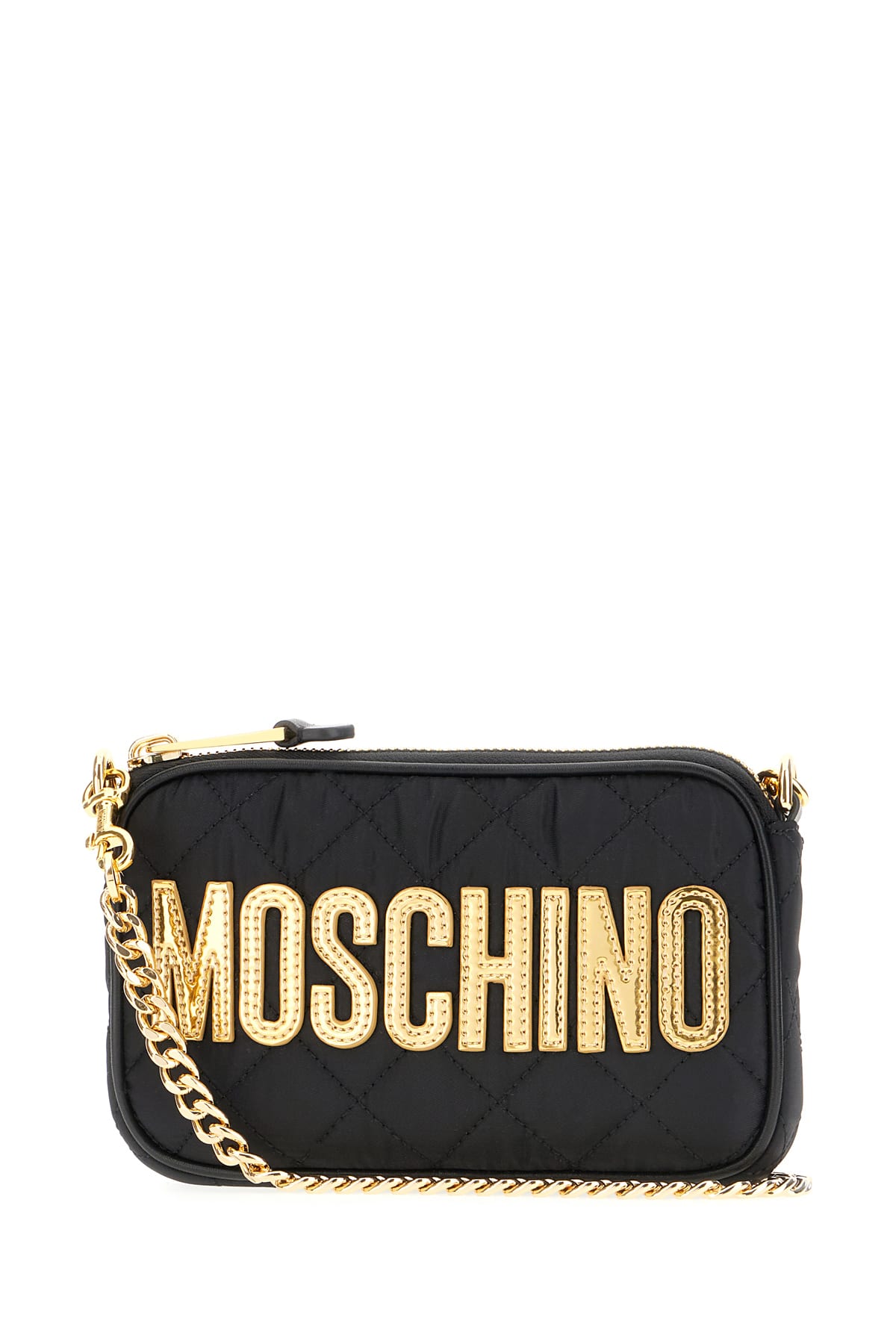 Shop Moschino Black Nylon Crossbody Bag In B2555