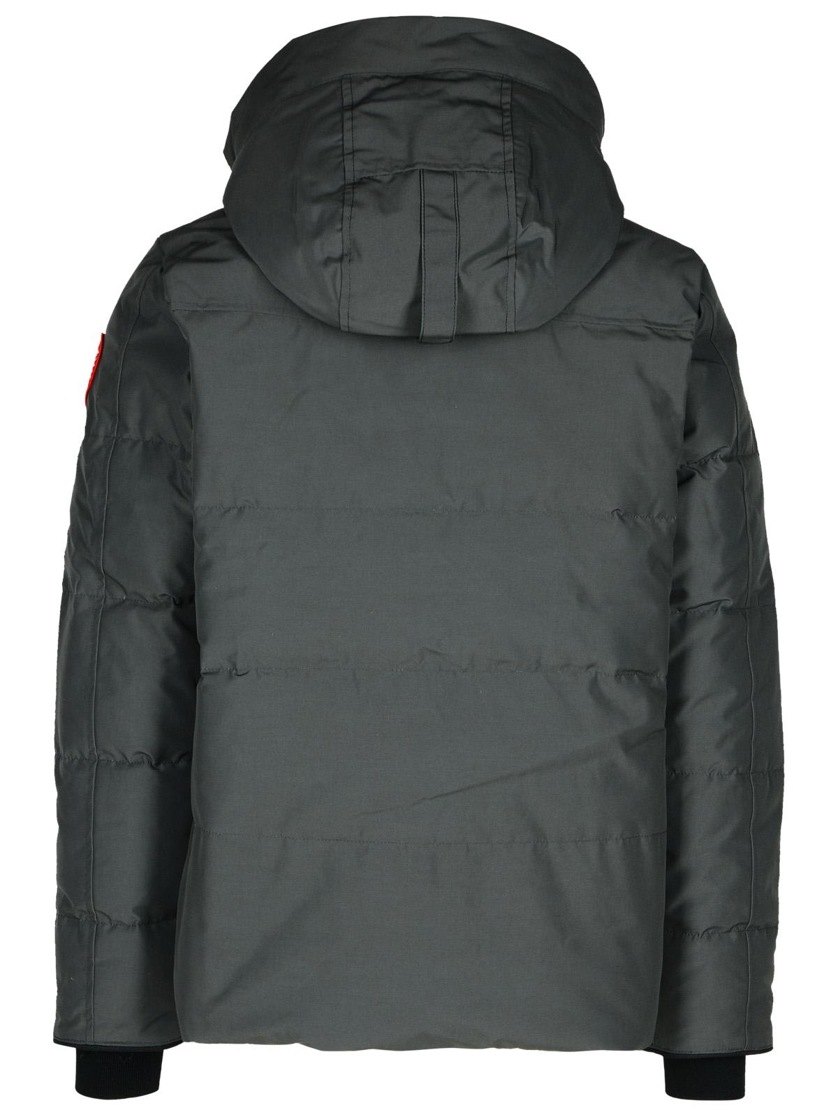 Shop Canada Goose Macmillan Grey Cotton Blend Down Jacket