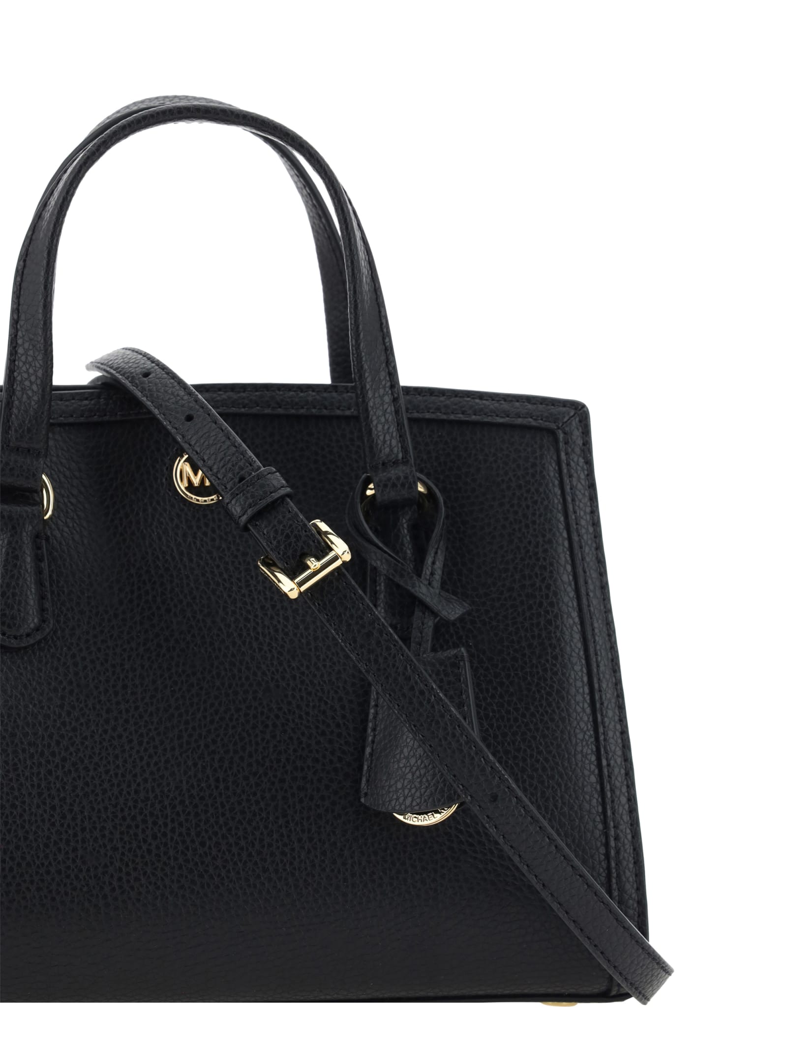 Shop Michael Kors Chantal Small Handbag In Black