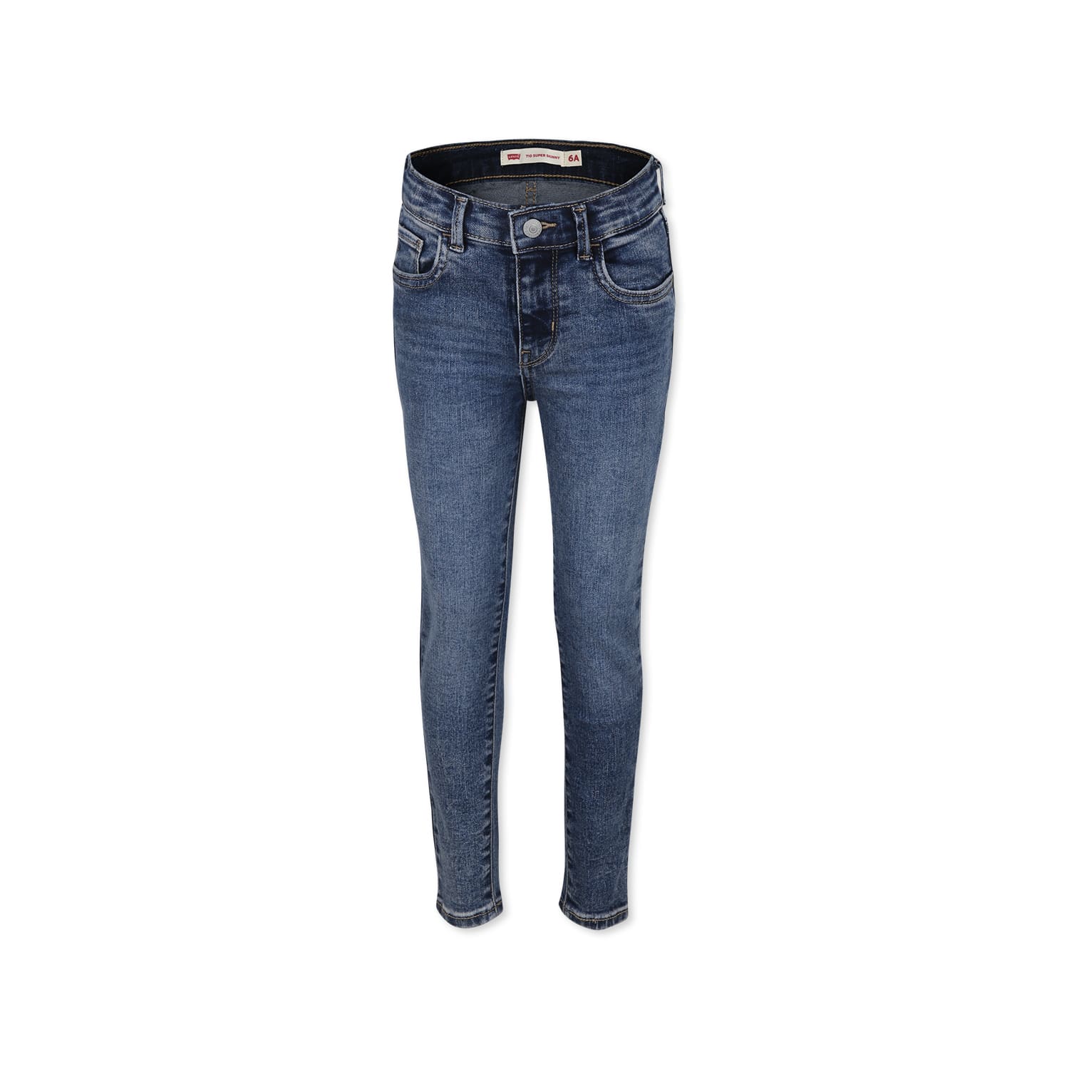 Shop Levi's Blue Jeans For Girl With Logo In Denim