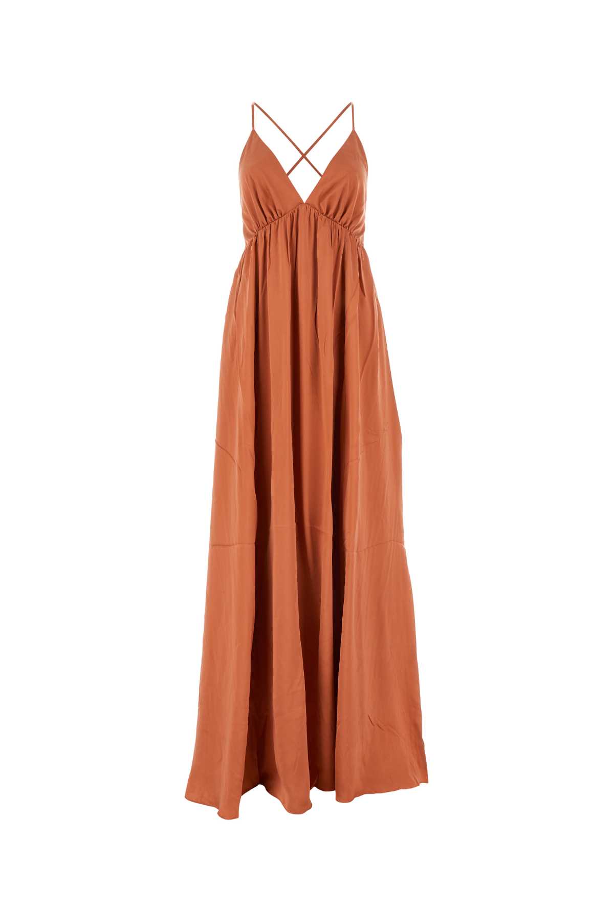 Zimmermann Dark Pink Silk Long Dress In Papaya
