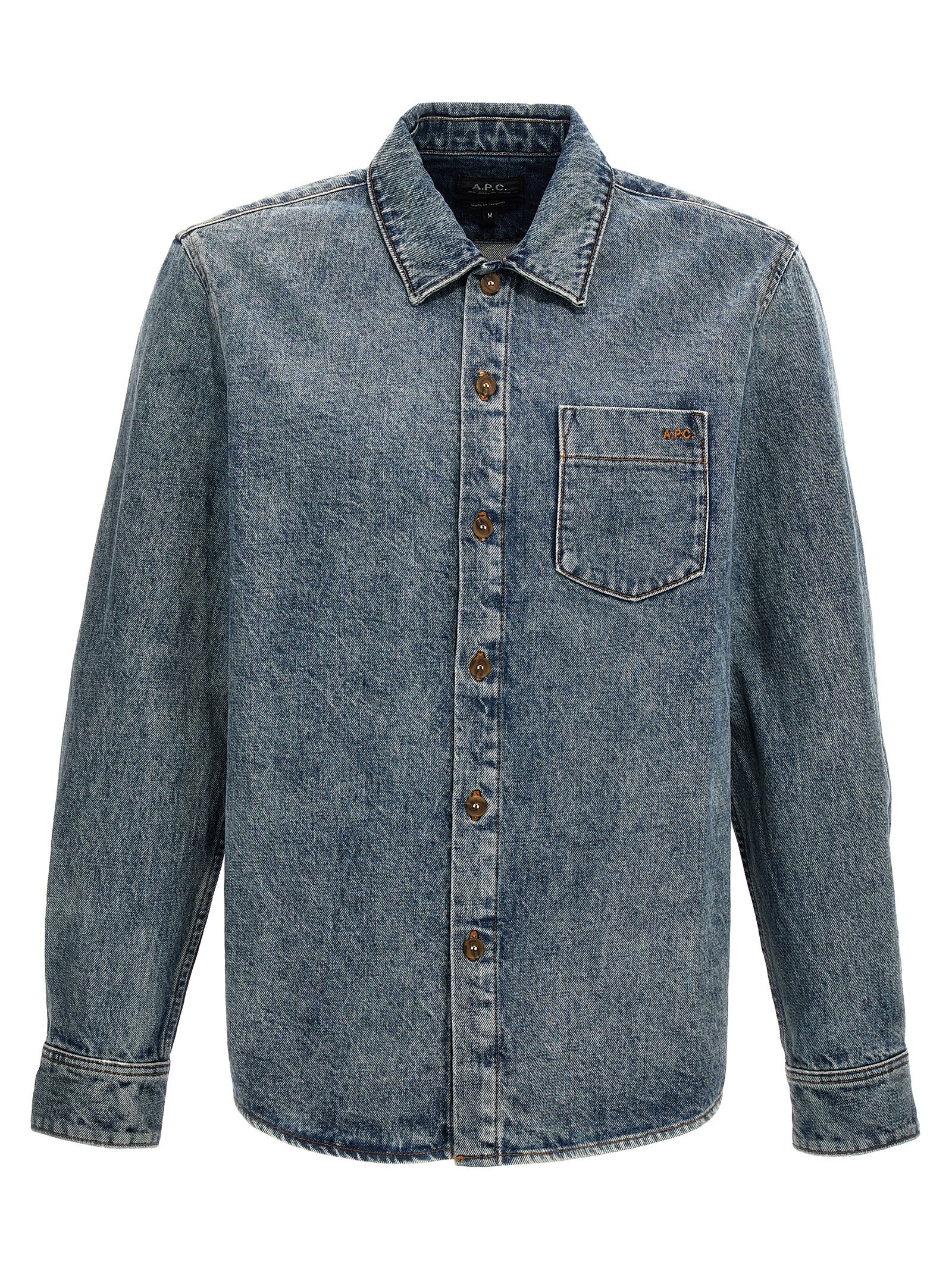 a.p.c. denim blouse.-