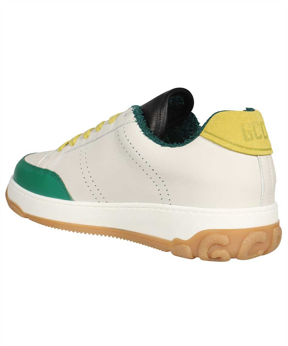 Gcds Man Sneakers Green Size 7 Soft Leather In Multi