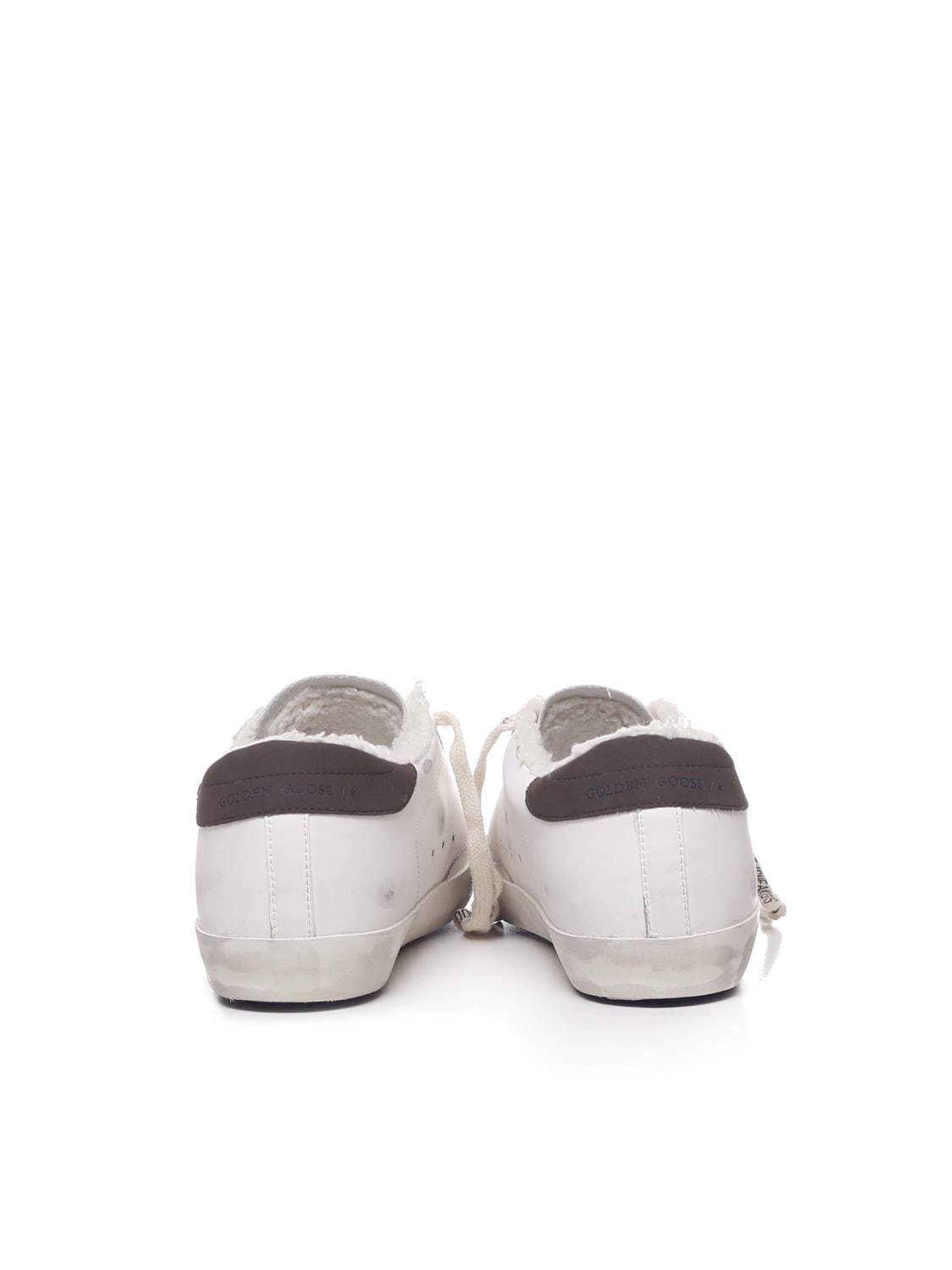 Shop Golden Goose Super-star Sneakers In White/gold/taupe/beige