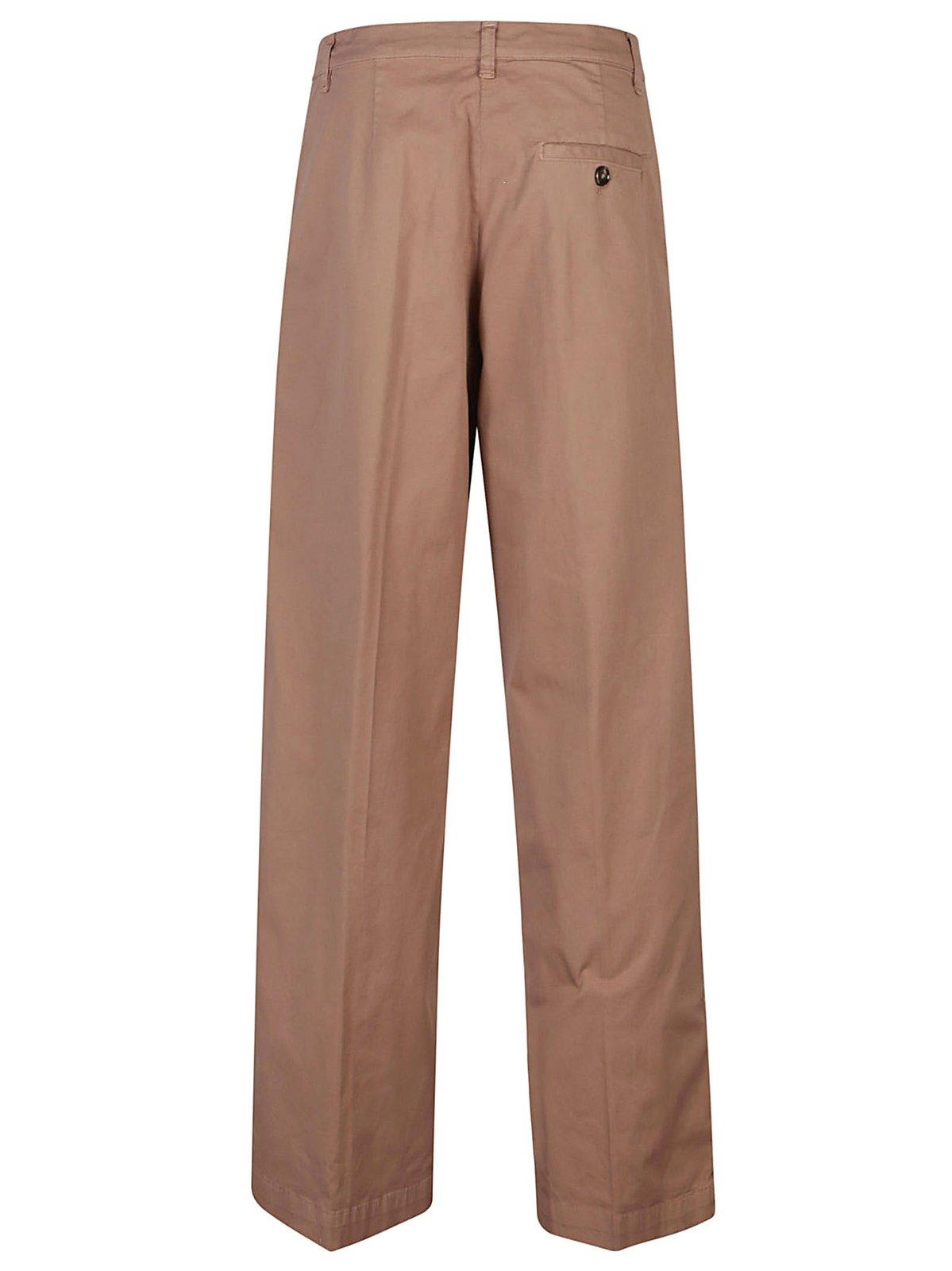 Shop Pinko Robotech Pleated Trousers In Brown