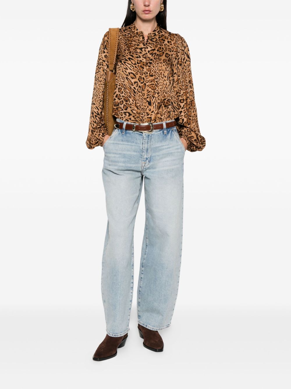 Twinset Printed Shirt In Brown