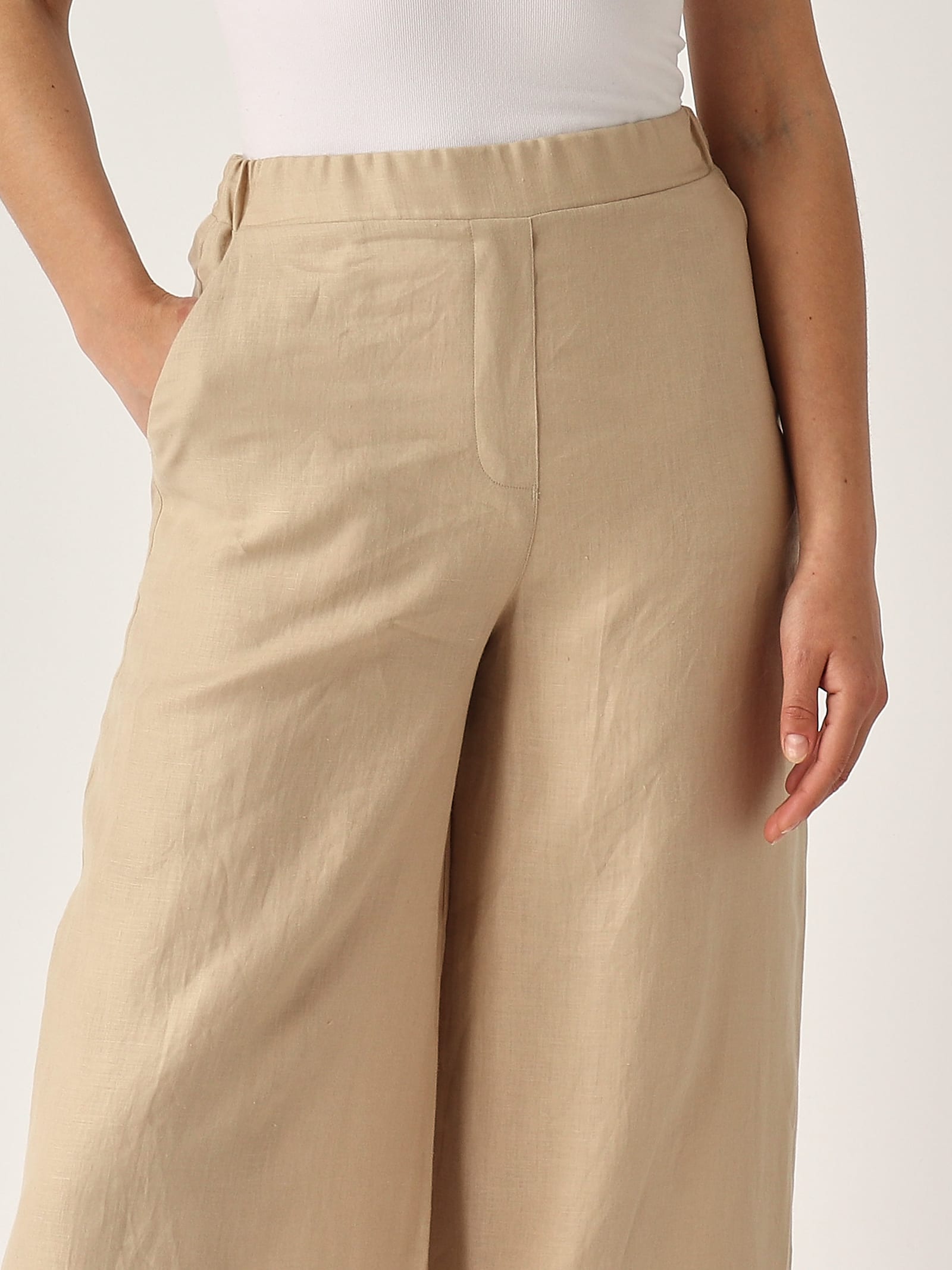Gran Sasso Pantalone Palazzo Trousers In Neutral
