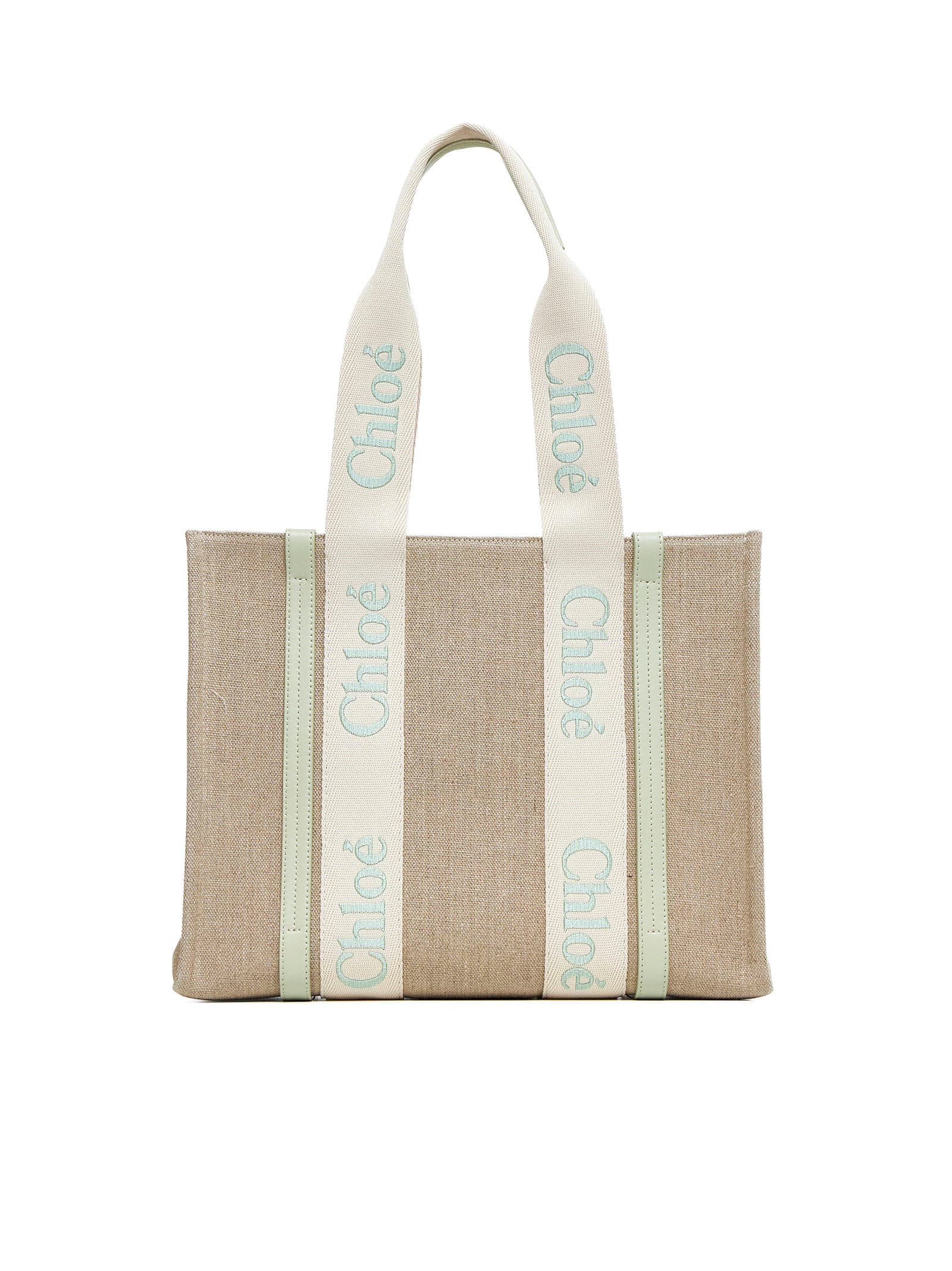 Shop Chloé Tote In Light Eucalyptus