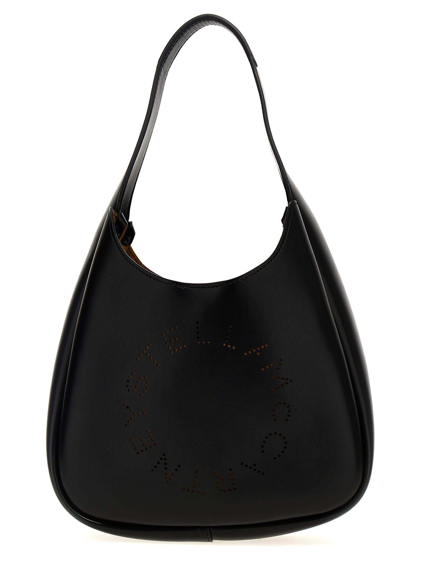 Shop Stella Mccartney Small Hobo Shoulder Bag In Black