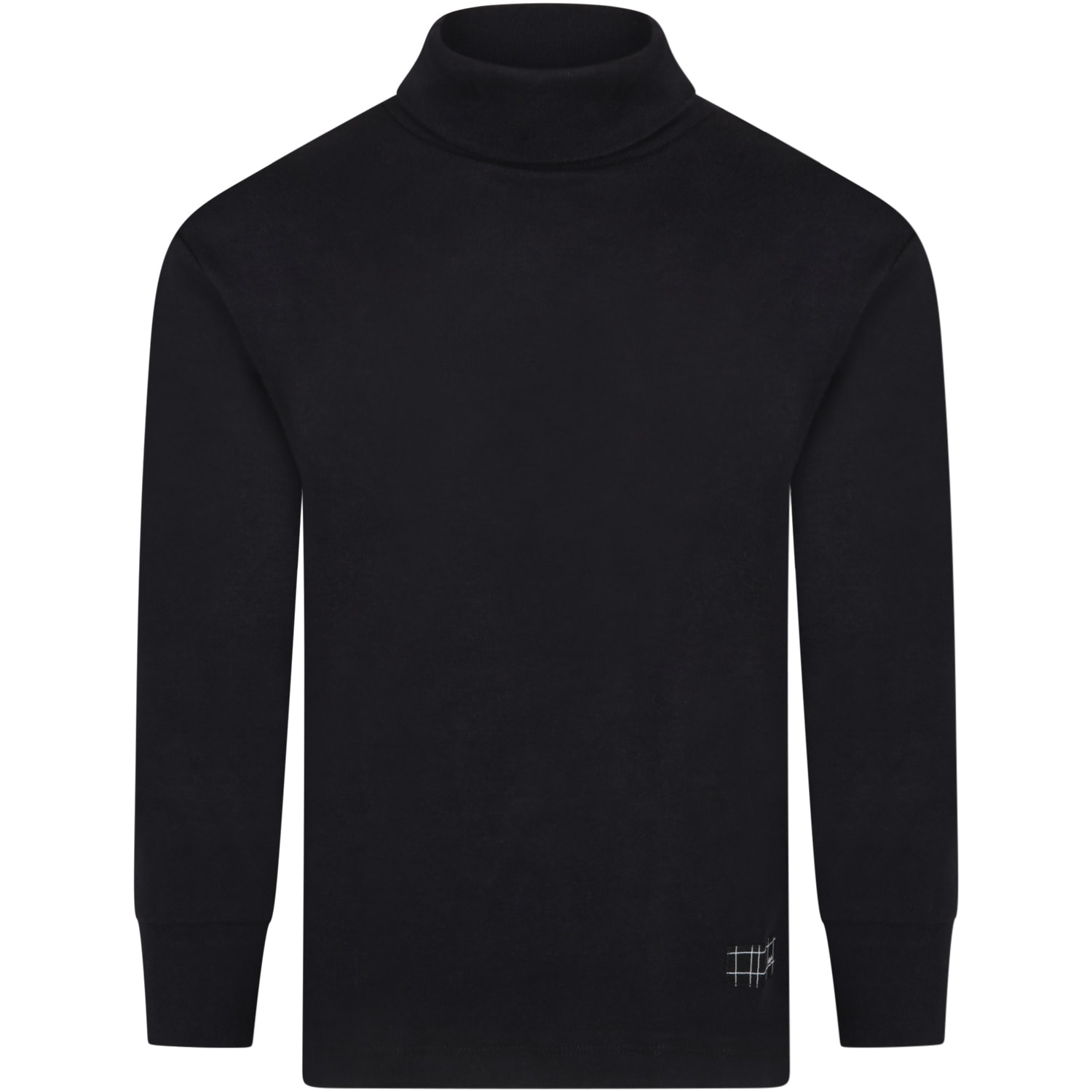Molo Black Turtleneck For Kids With Patch Logo