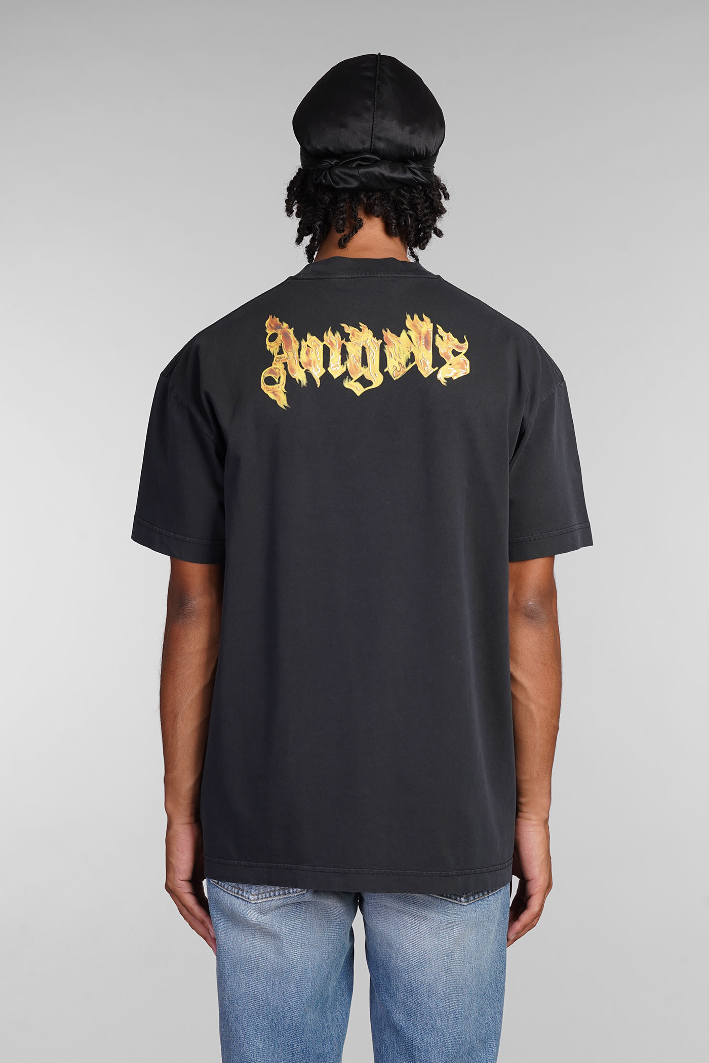 Shop Palm Angels T-shirt In Black Cotton