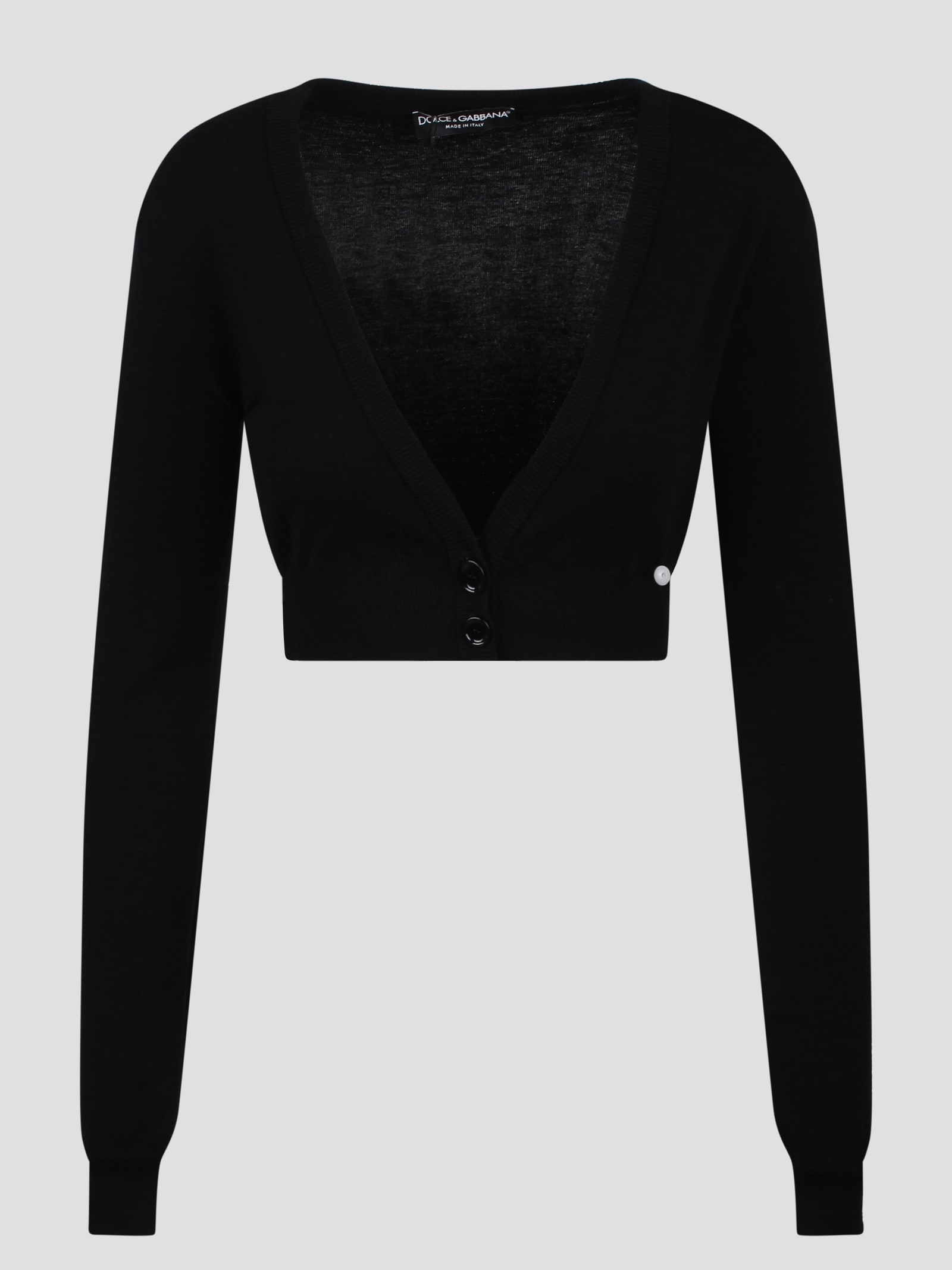 Shop Dolce & Gabbana V-neck Cropped Cardigan