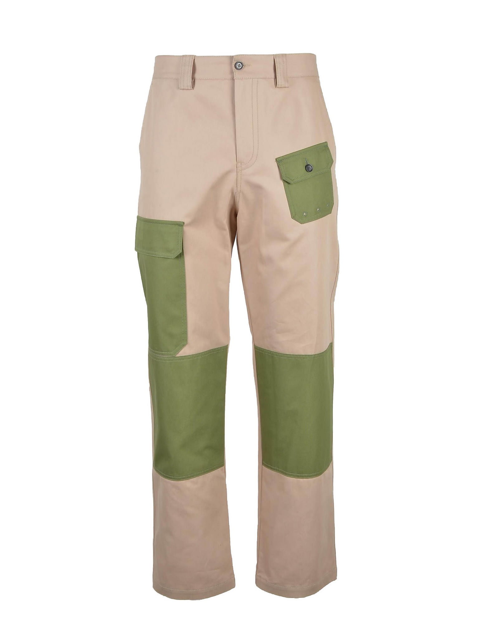 MSGM Mens Beige / Green Pants