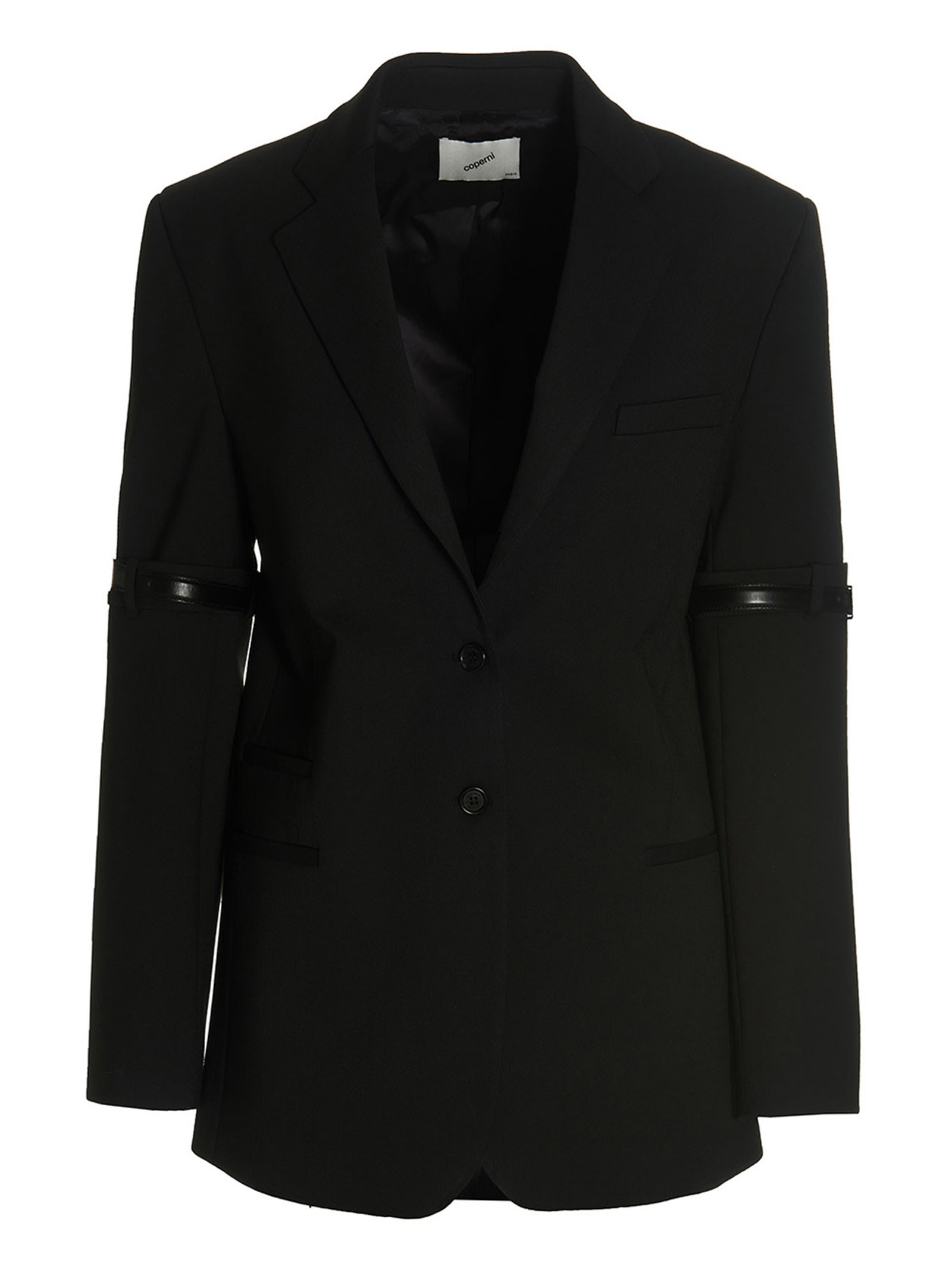 Coperni Single-breasted Long-sleeve Blazer In Black