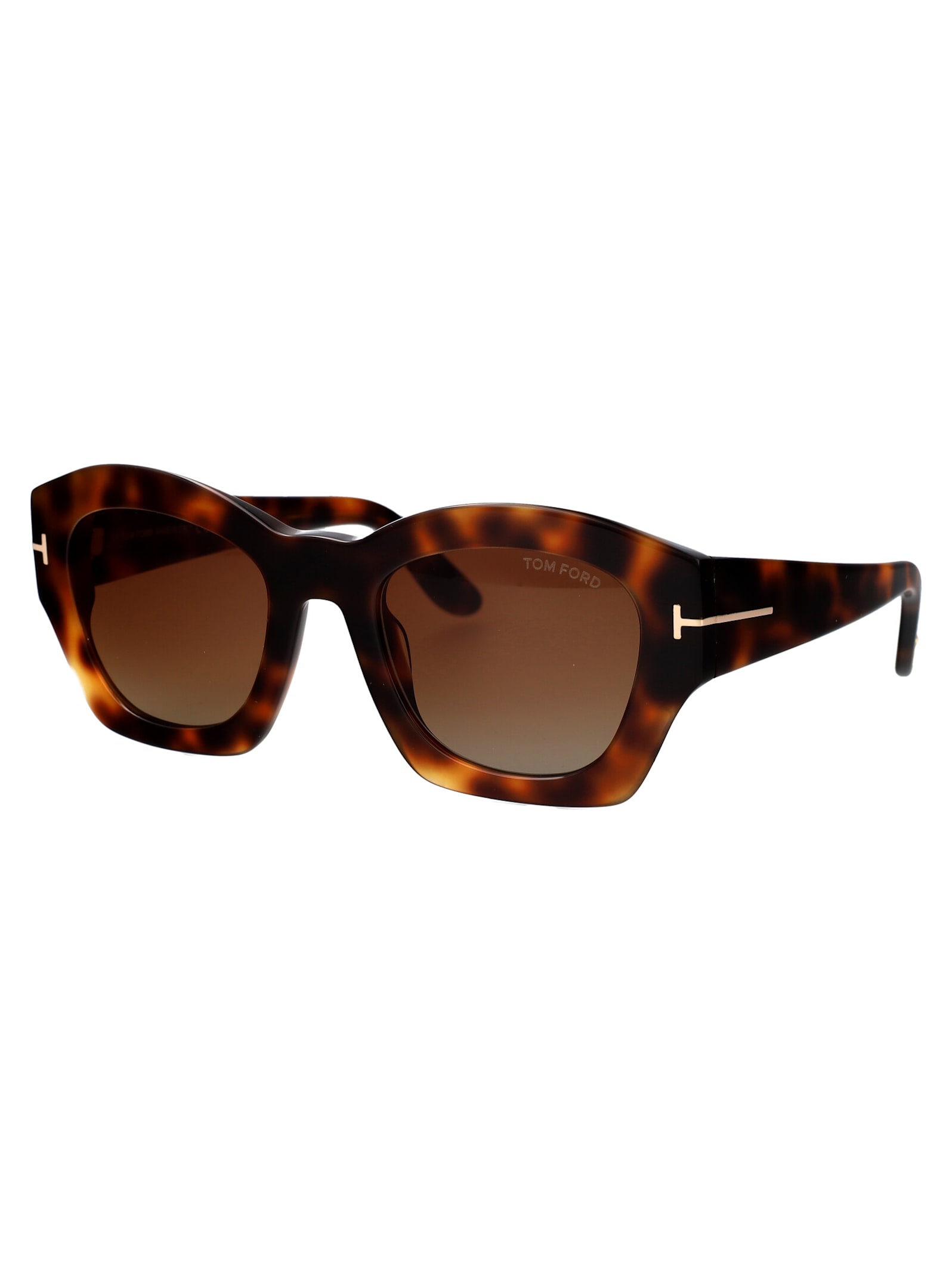 Tom Ford Eyewear Geometric-frame Sunglasses In Brown