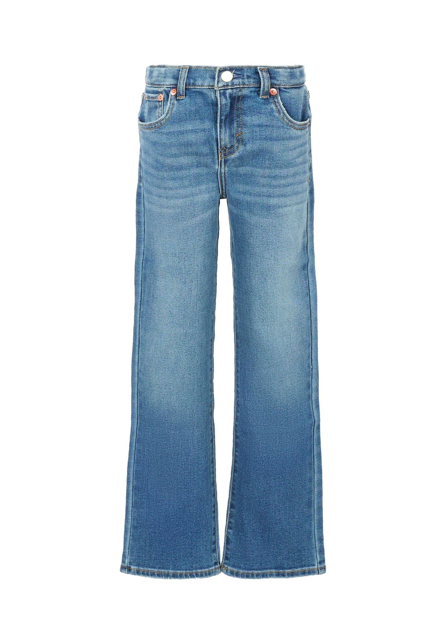 Levi's Blue Jeans For Girl With Logo Patch In Blue