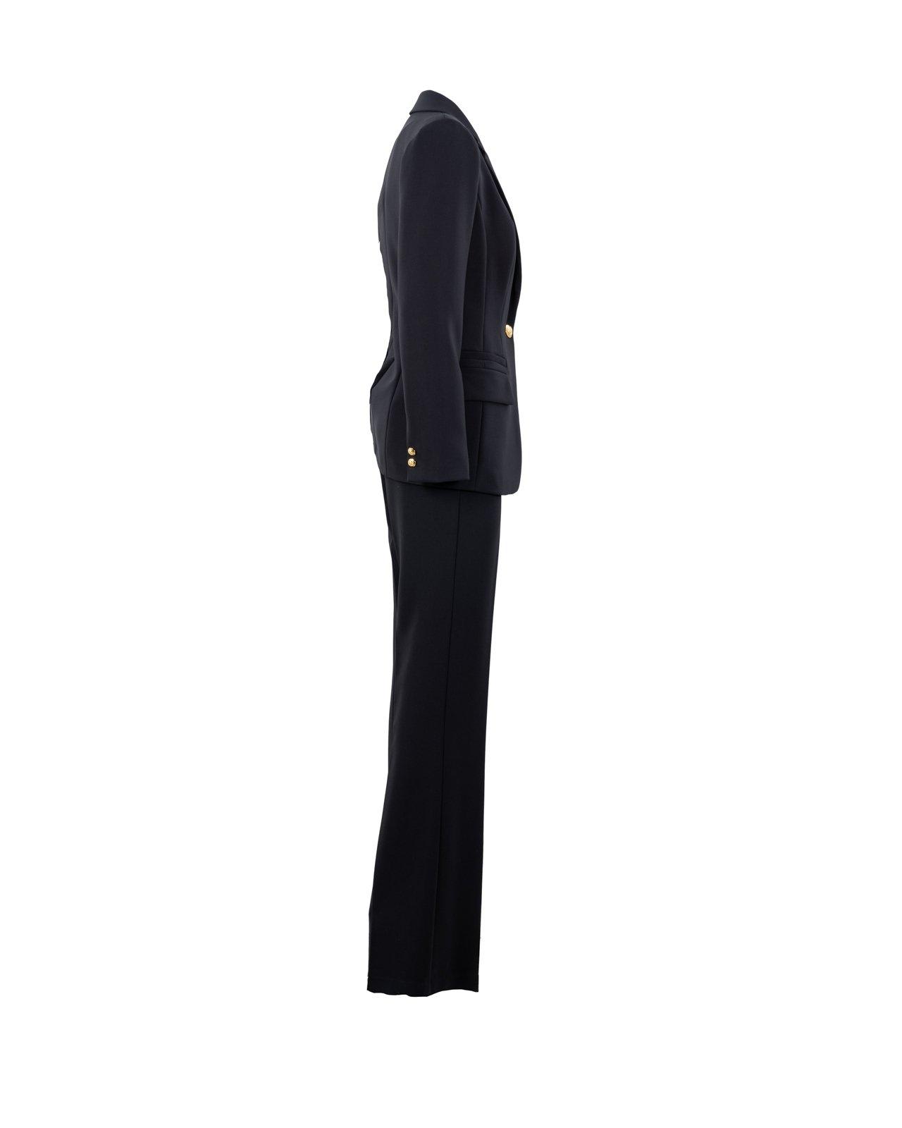 Shop Elisabetta Franchi Stretched Crepe Suit In Nero