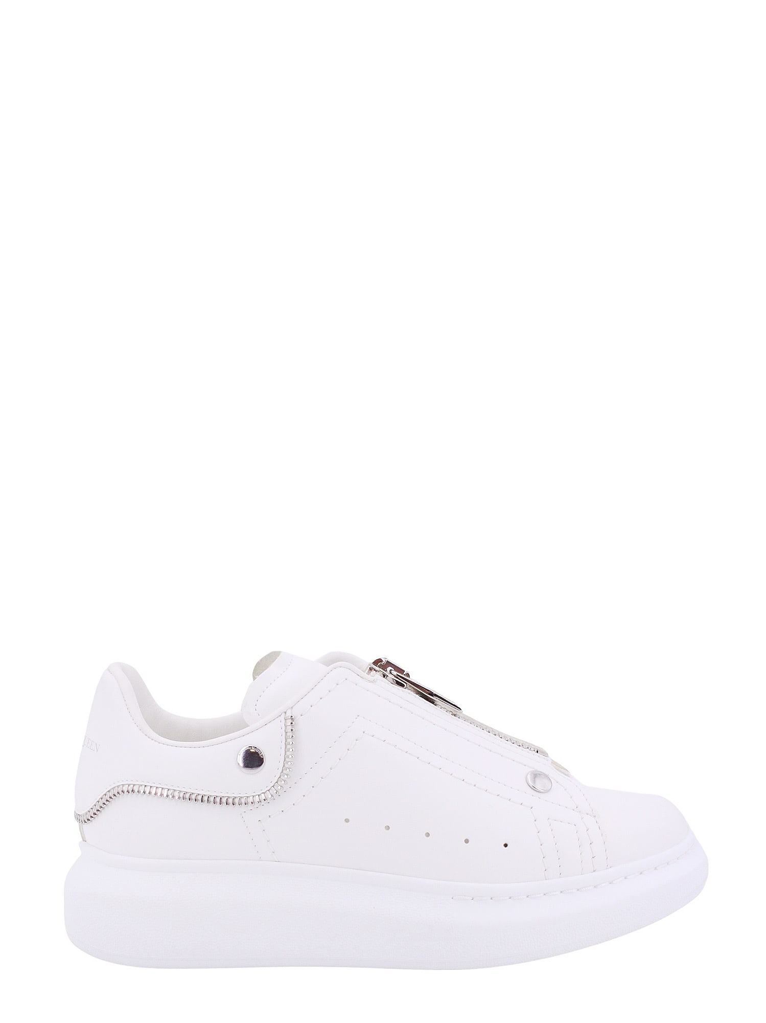 Shop Alexander Mcqueen Sneakers In White/ Silver