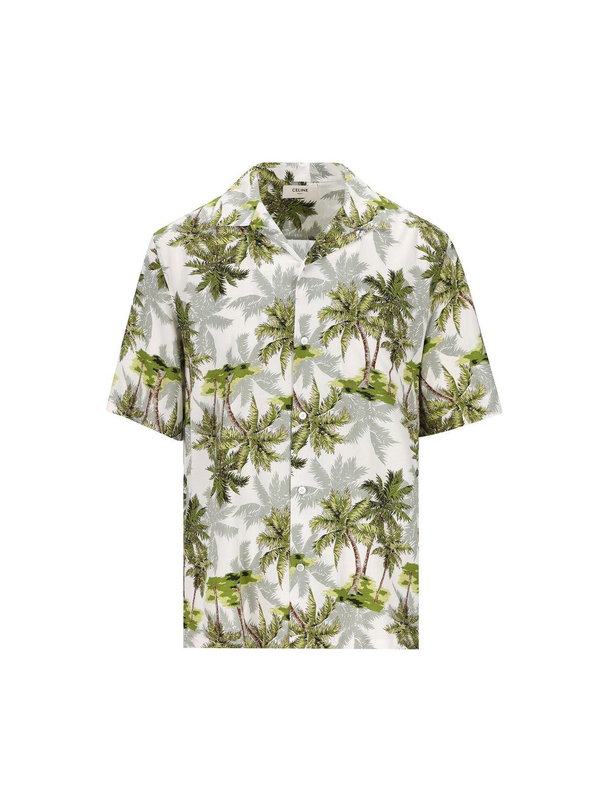 Palm Print Short-sleeve Shirt
