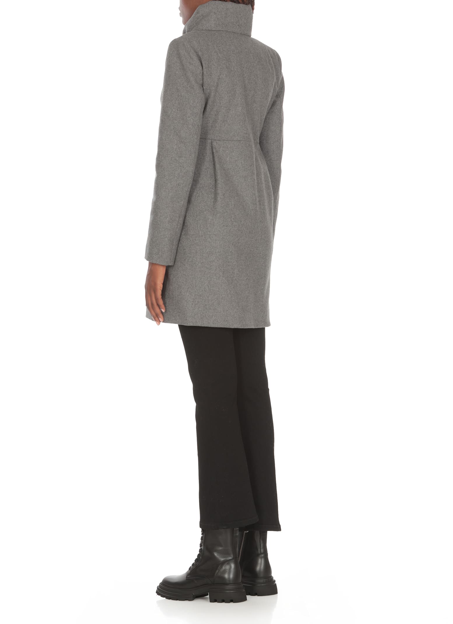 Fay Romantic Lined Coat In Grey