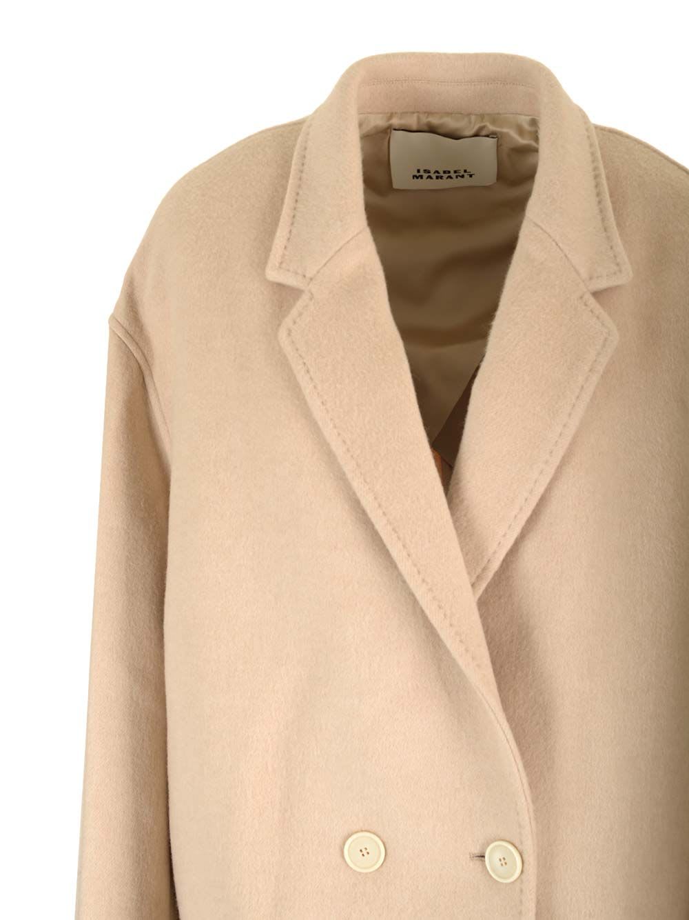 Shop Isabel Marant Efegozi 3/4 Length Coat In Beige