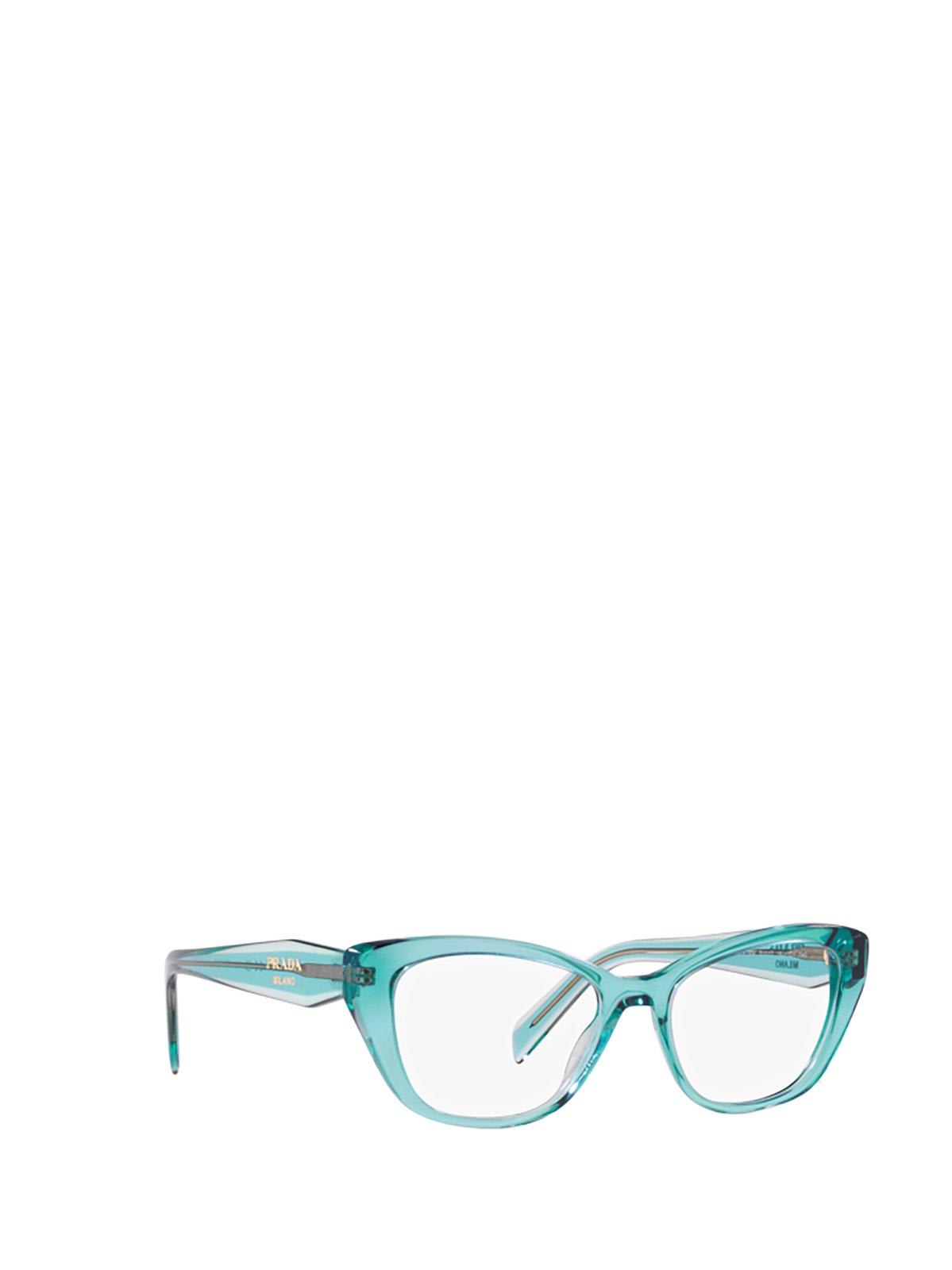 Shop Prada Cat-eye Frame Glasses In 16j1o1