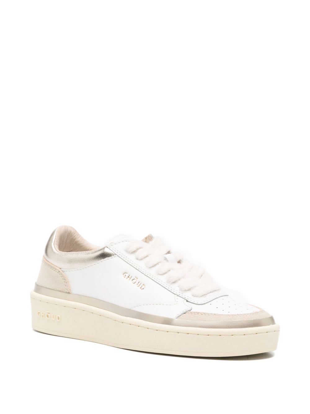 Ghoud Pads Low Leather Sneakers In Neutral