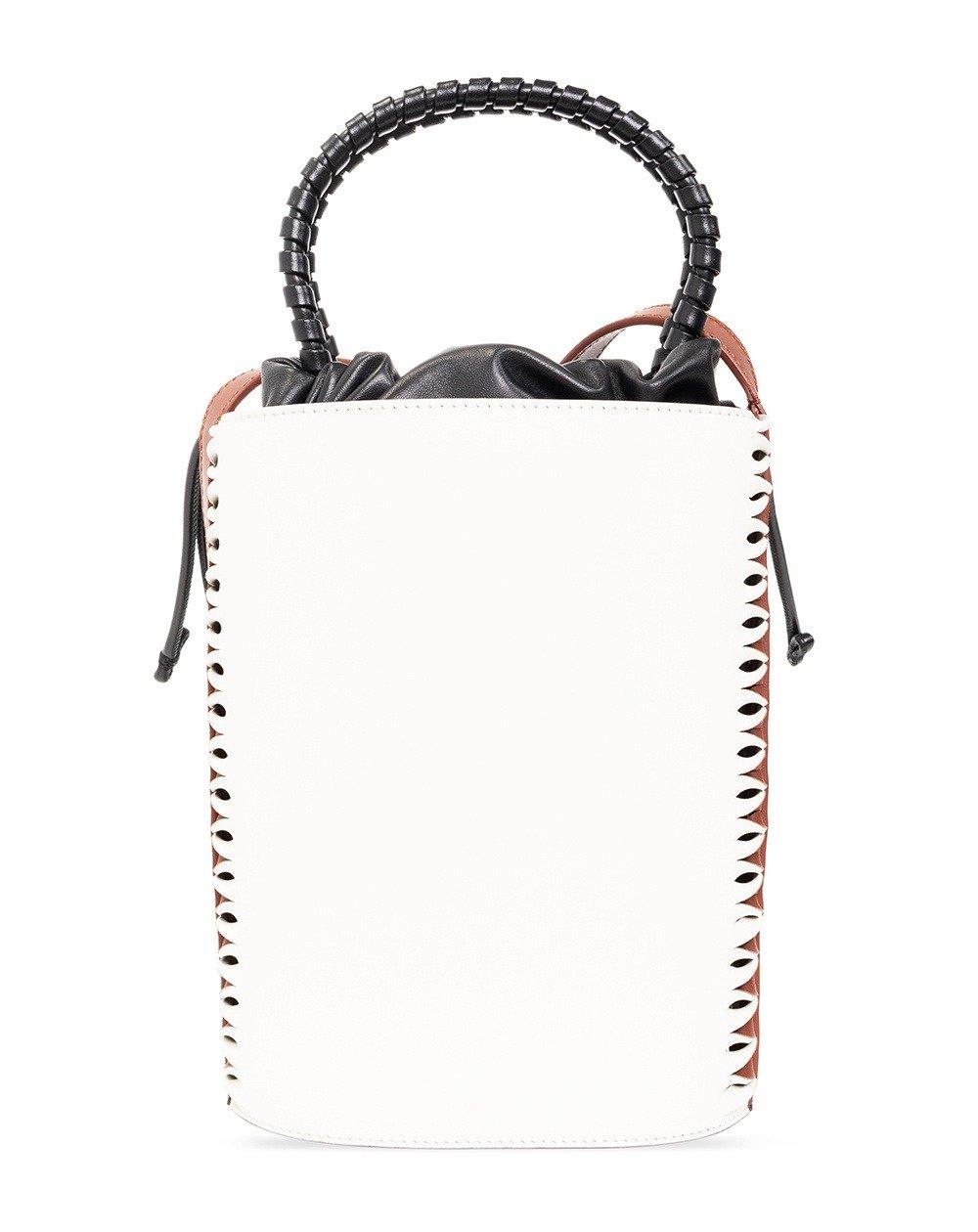 Chloé Colour-block Leather Bucket-bag In 001