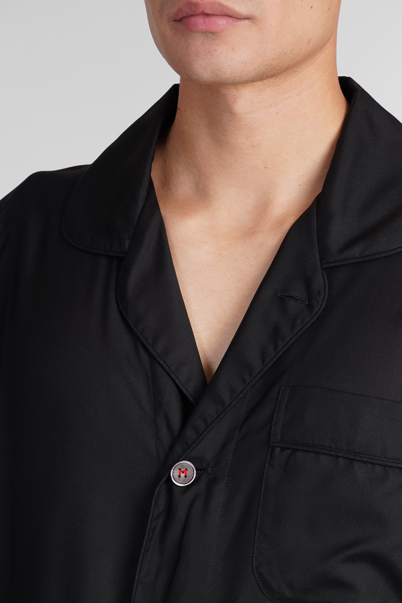 Shop Maison Margiela Shirt In Black Silk